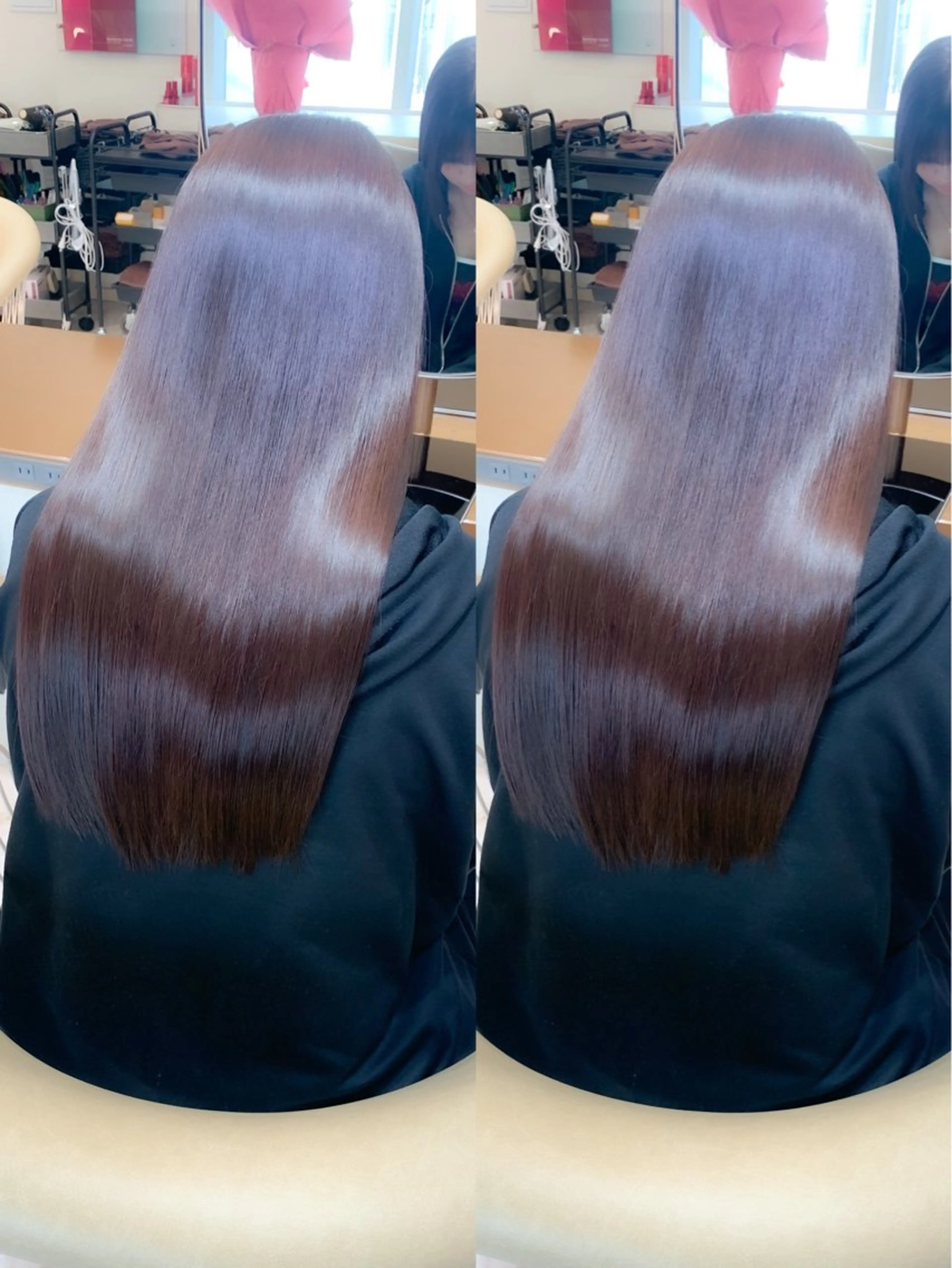 セミロング カラー パーマ ブリーチ 縮毛矯正 トリートメント ✨美髪矯正×髪質改善 🍎カイト🍎渋谷のヘアスタイル