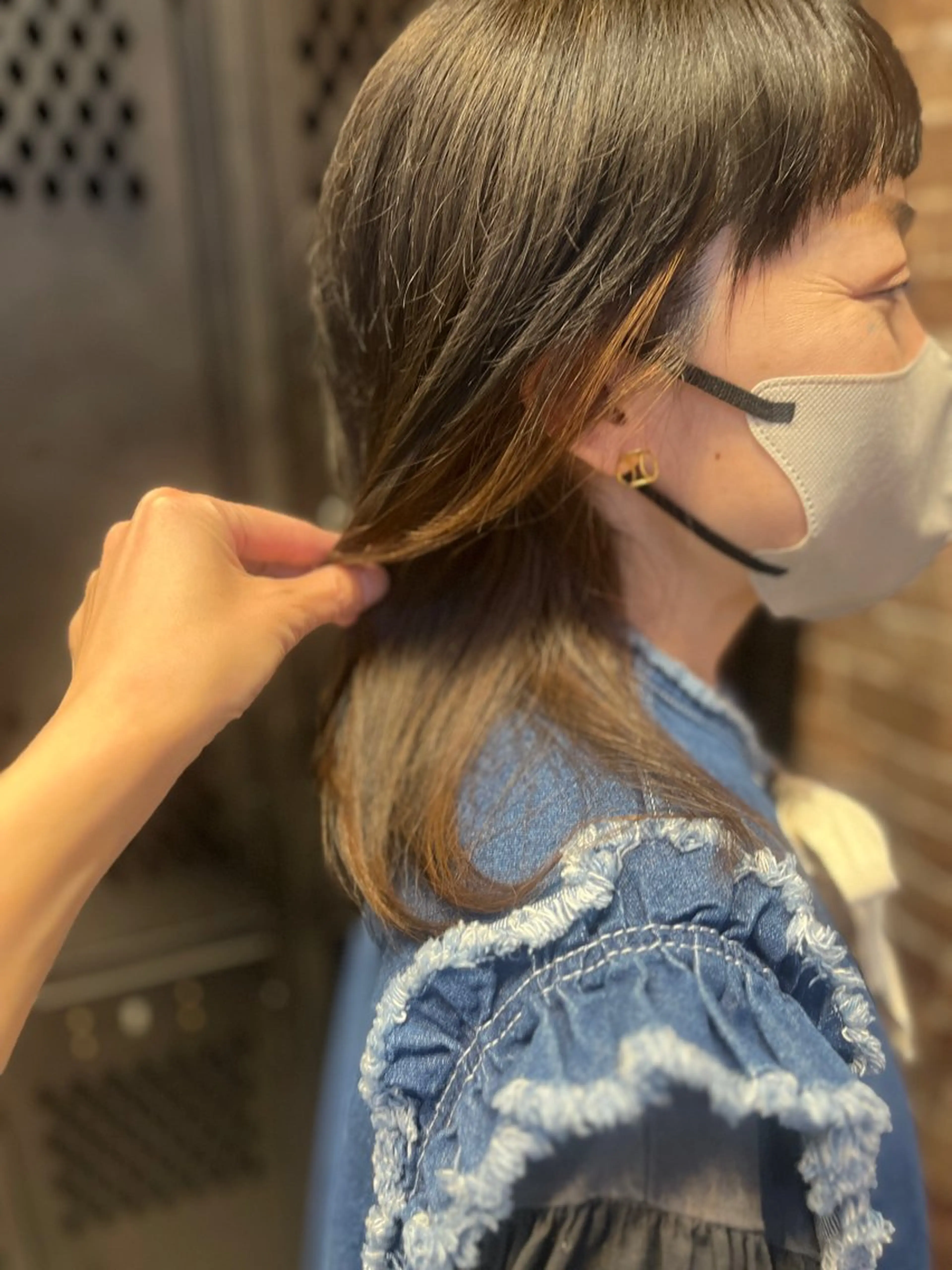 セミロング カラー 久木原 ゆりのヘアスタイル
