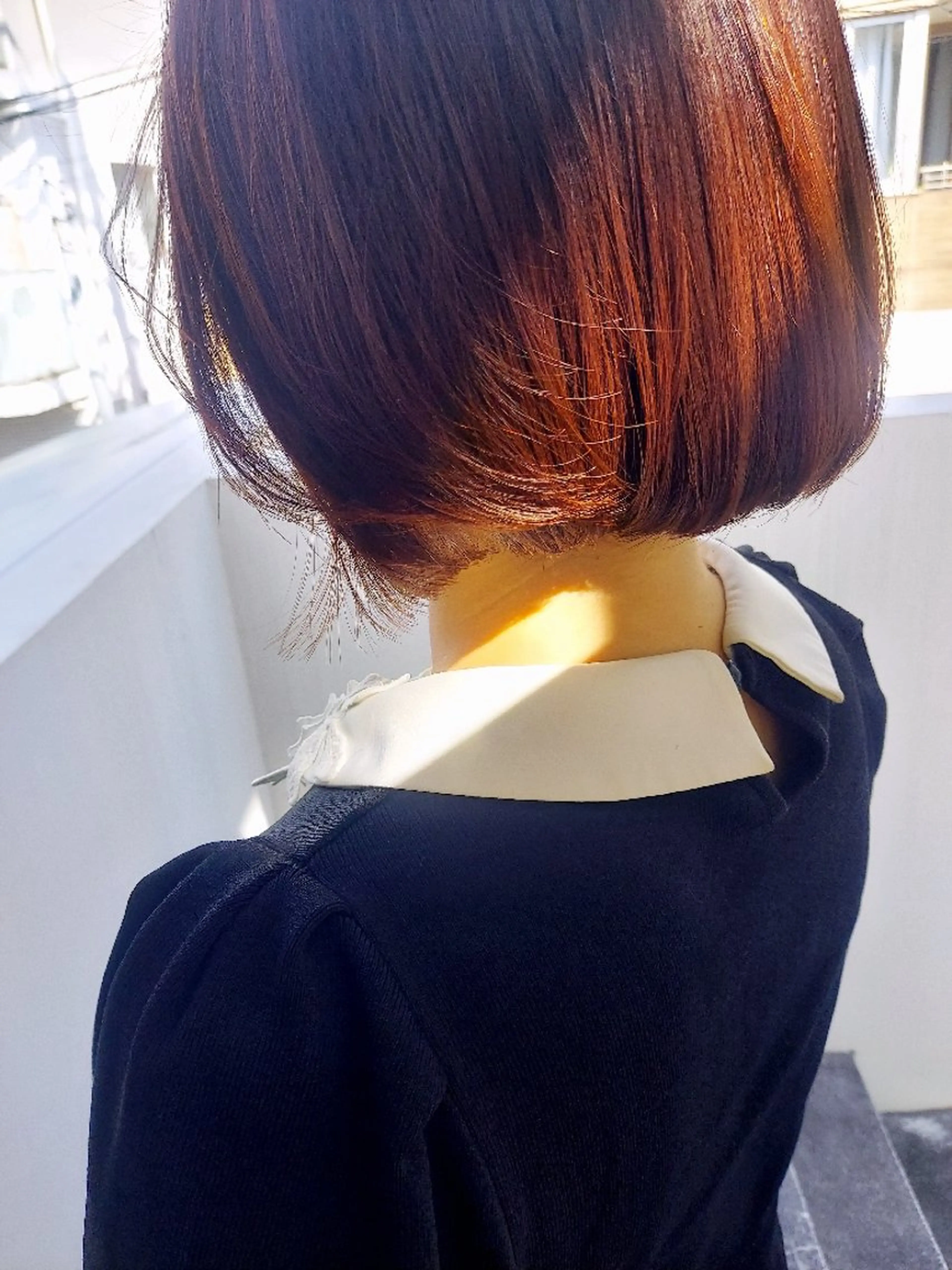 ショート カラー ブラウンカラー カッパーブラウン ボブ 樋口 千尋のヘアスタイル