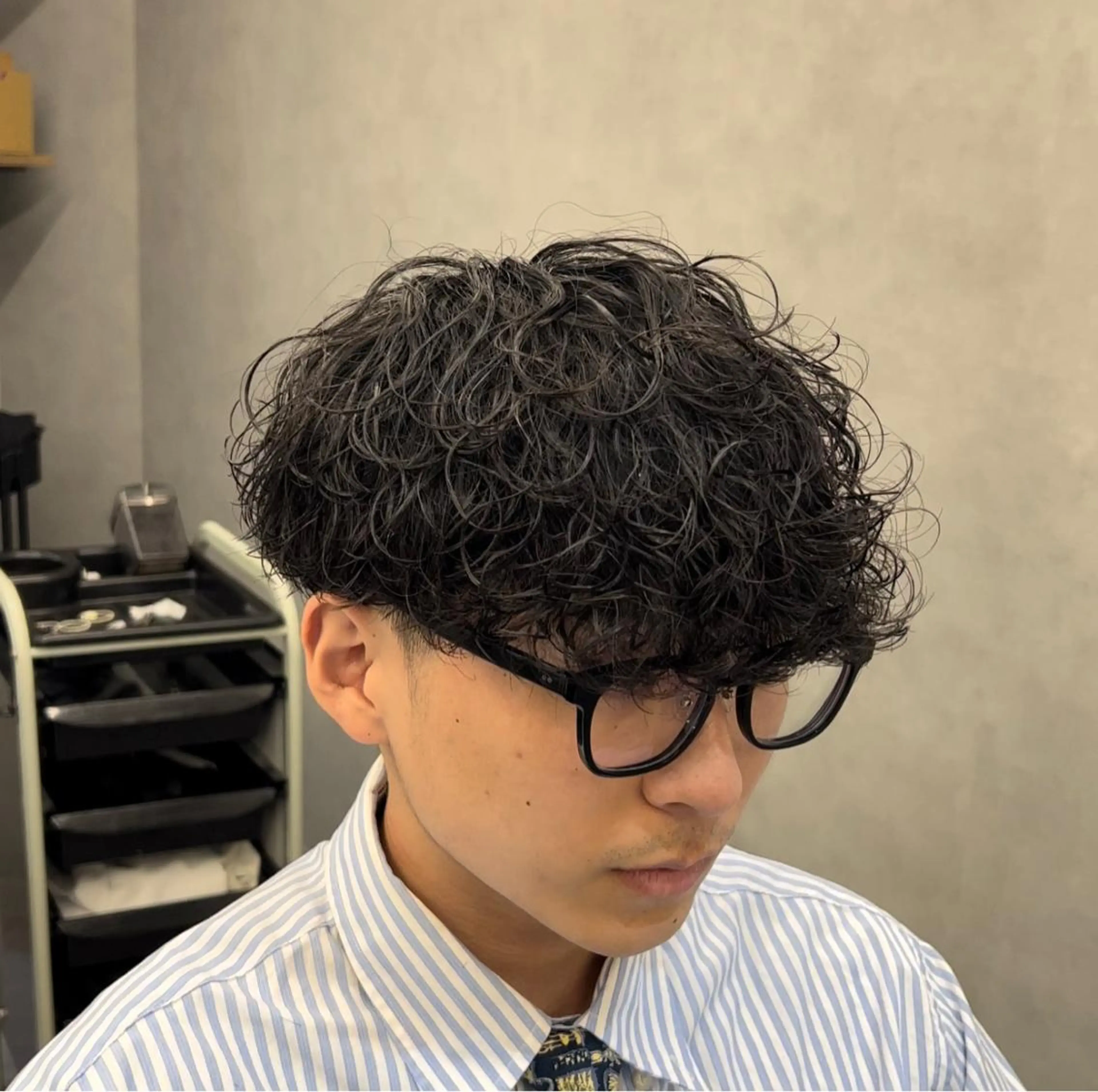 パーマ メンズ 浜野 泰斗のヘアスタイル