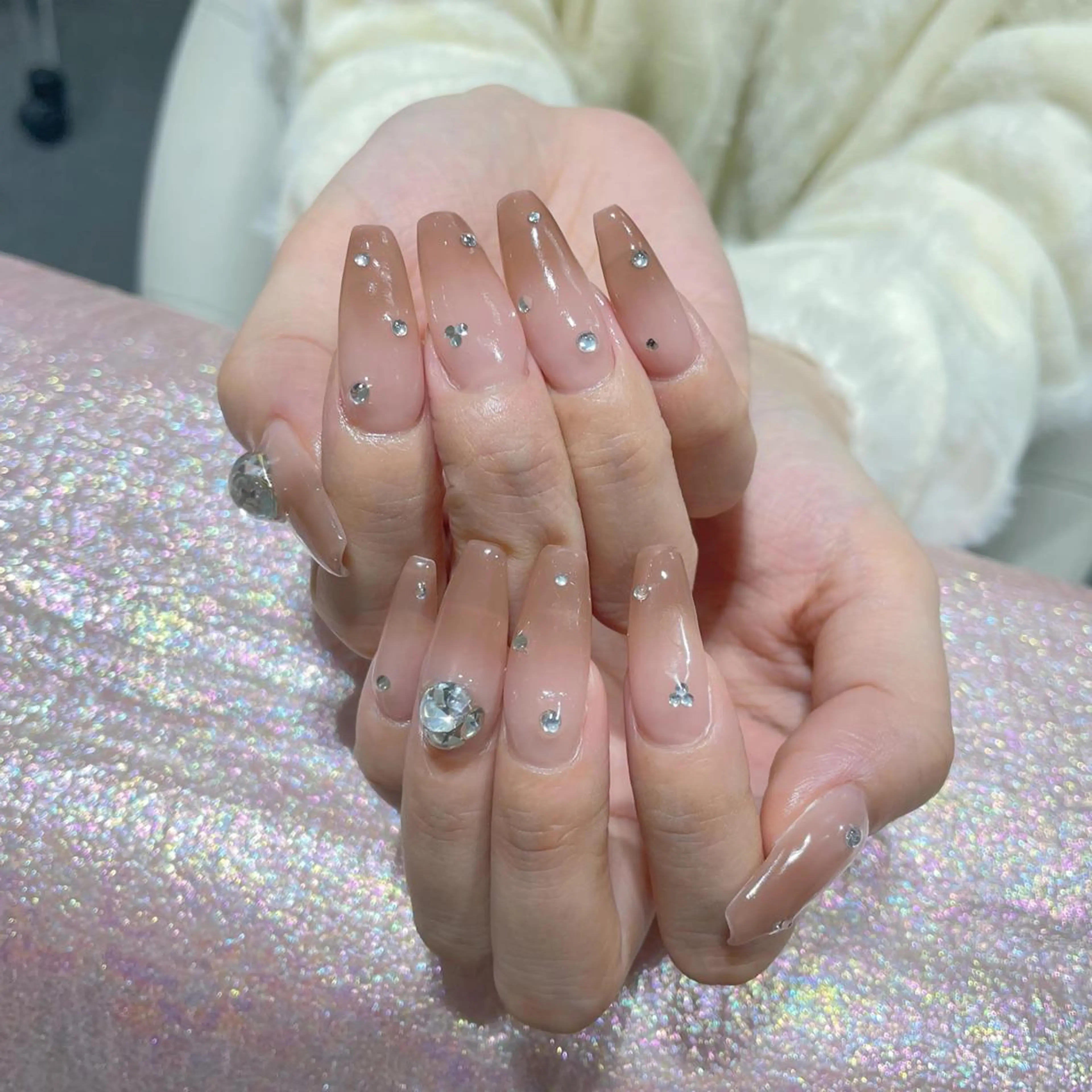 ネイル アートネイル 長さ出し ネイルチップ Queens PUPUのネイルデザイン