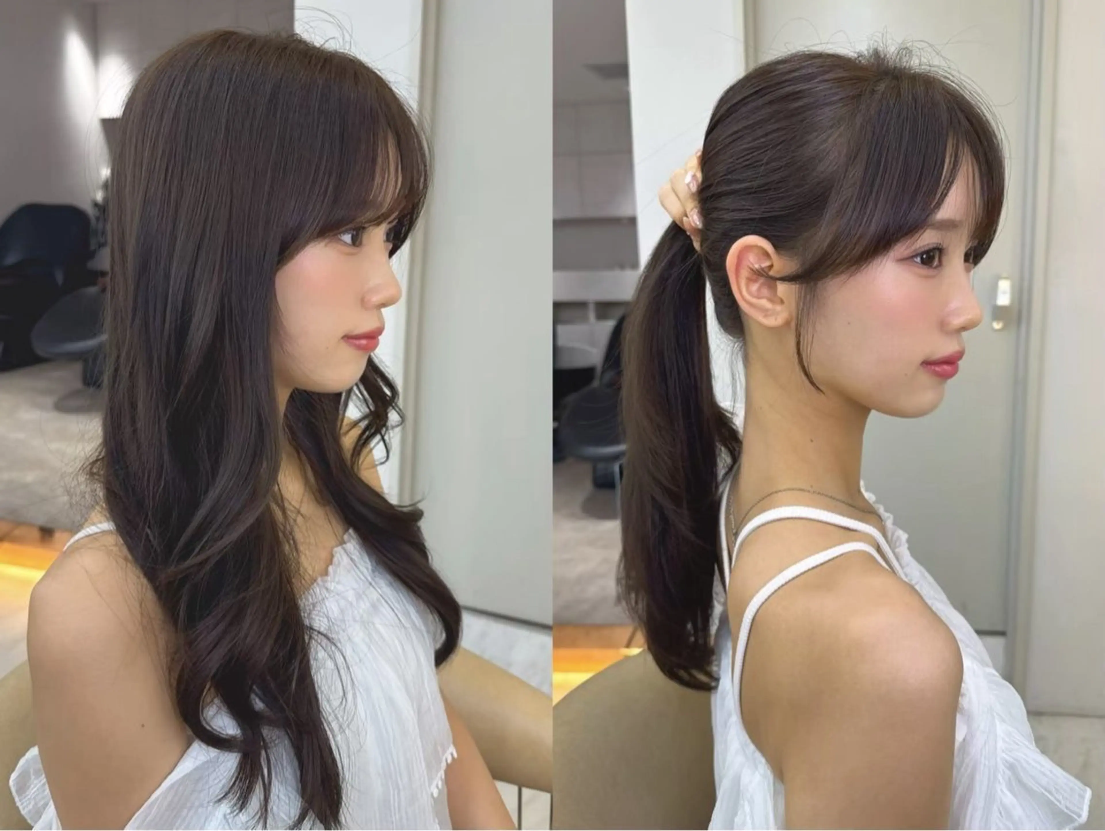 ロング 敦賀 菜々美のヘアスタイル