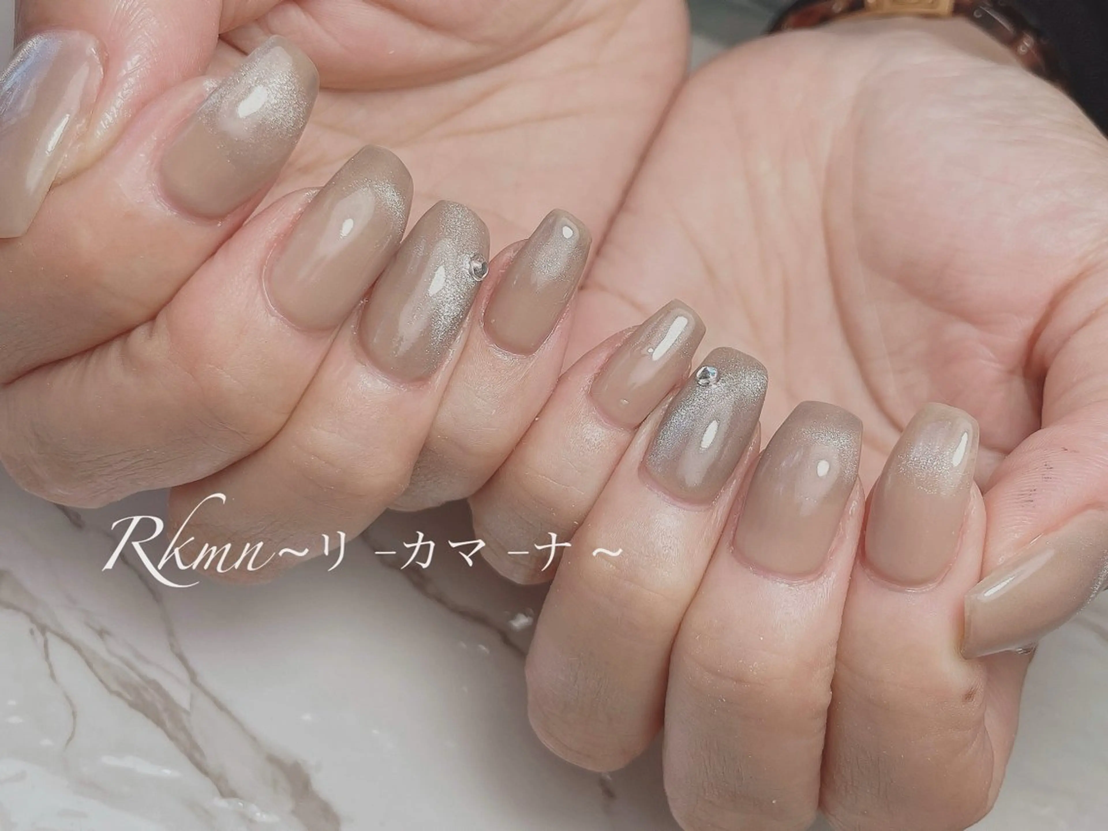 ネイル アートネイル マグネットネイル 春ネイル ハンドネイル フットネイル ハンドケア Rkmn ~リ-カマ-ナ~のネイルデザイン