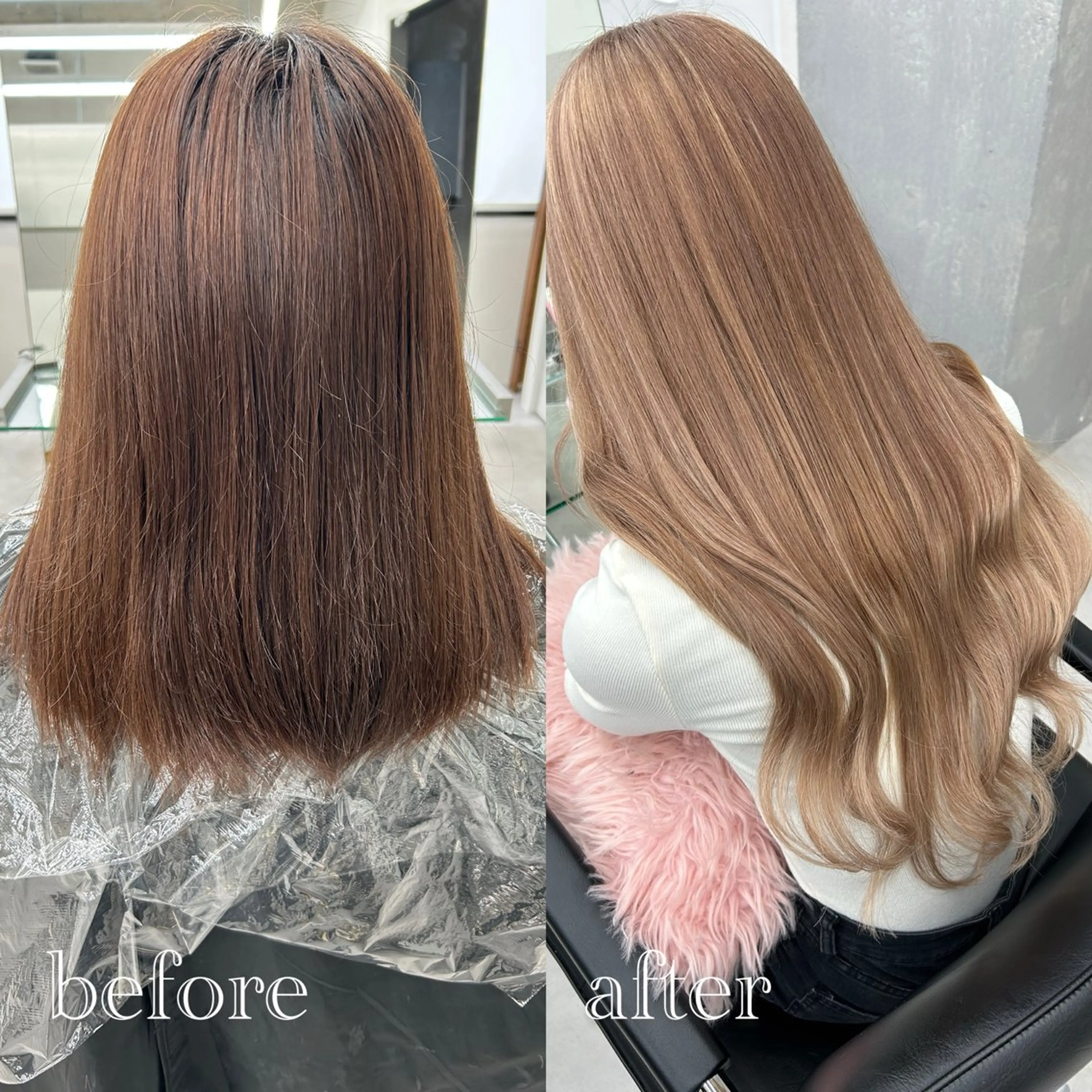 カラー ブリーチ ダブルカラー ヘアカラー エクステ ハイトーン👱‍♀️ エクステ/彩花のヘアスタイル