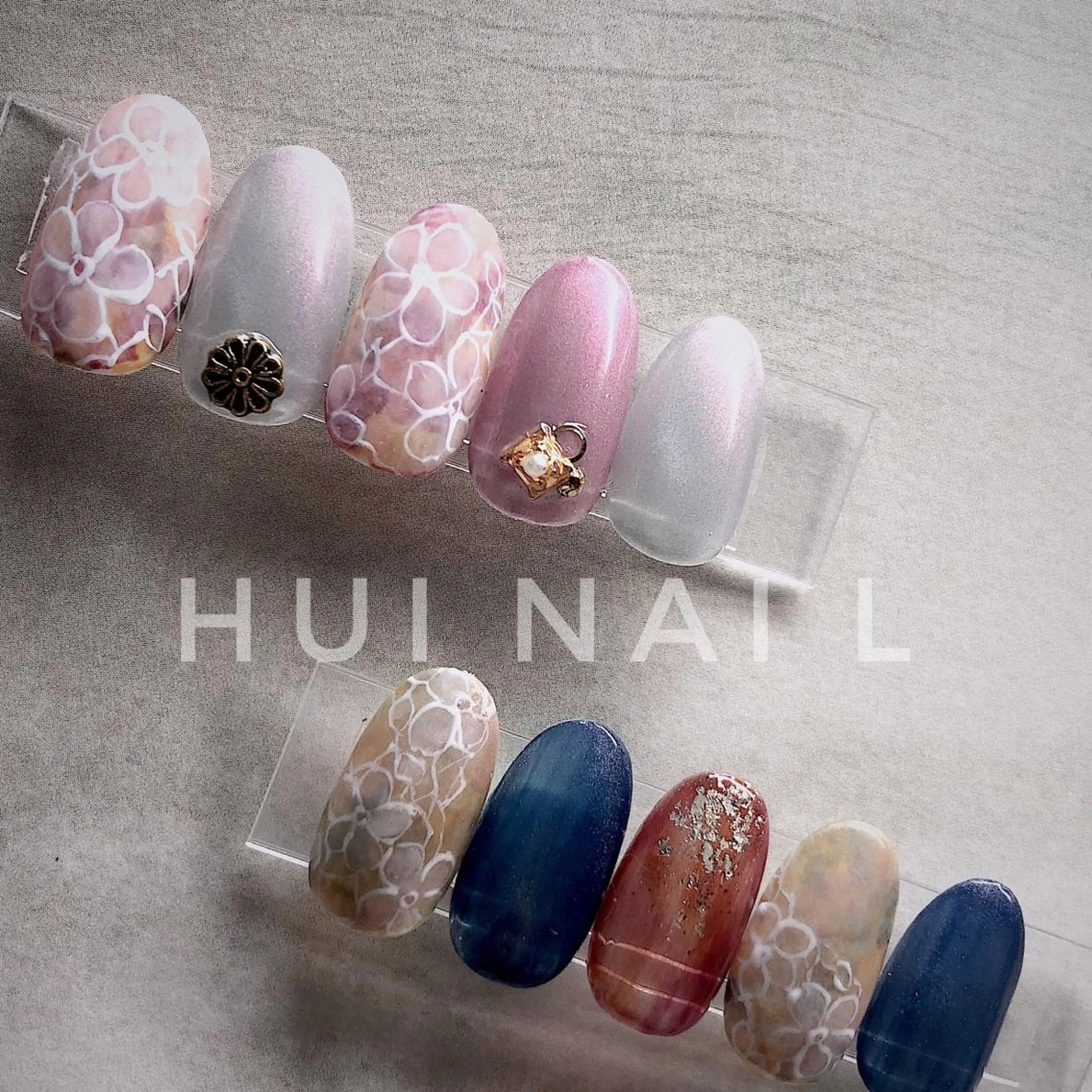 ミディアム めぐみのネイルサロン スタッフ練習のネイルデザイン