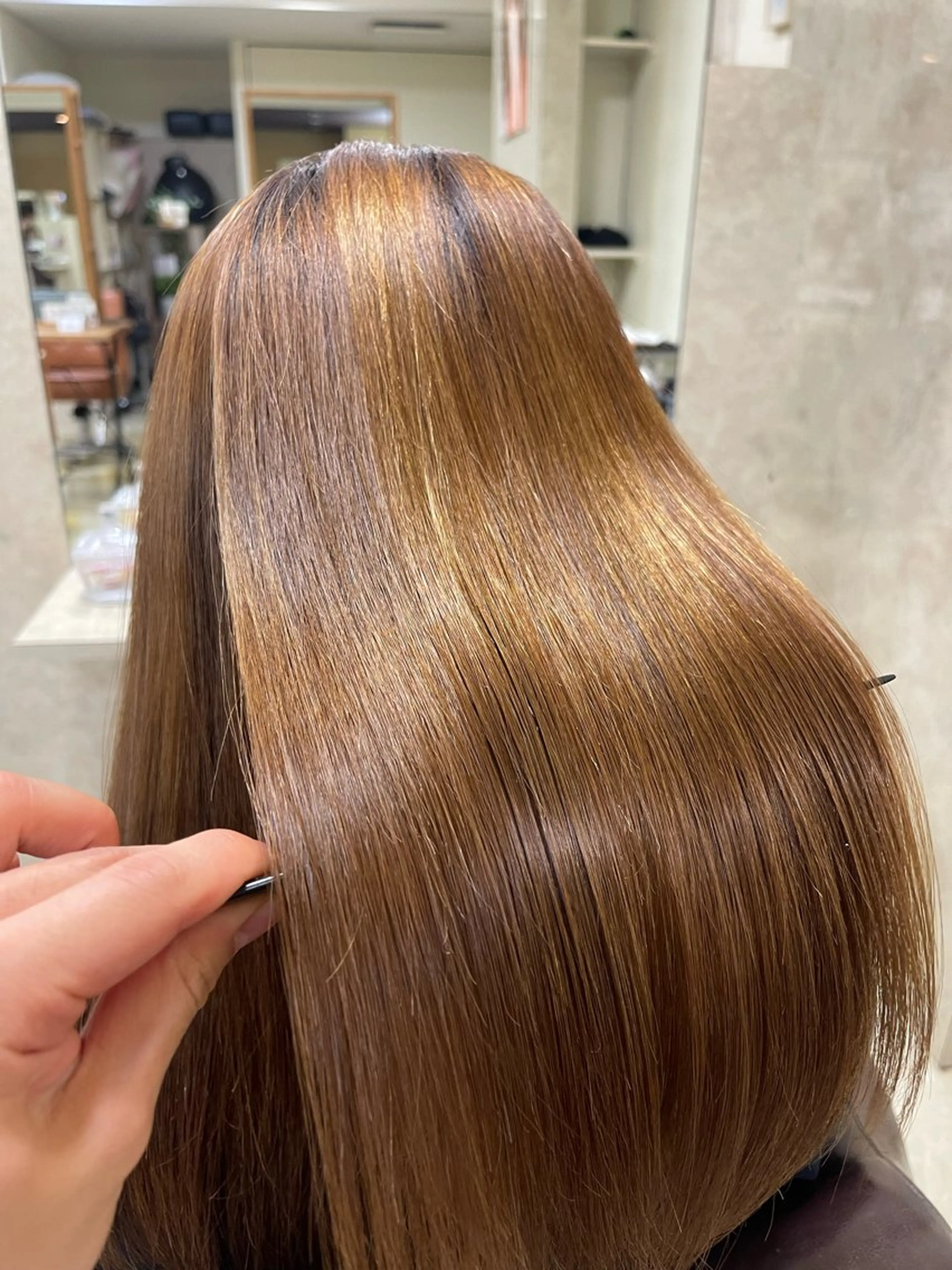 セミロング 縮毛矯正 縮毛・酸性ストレート 特化のヘアスタイル