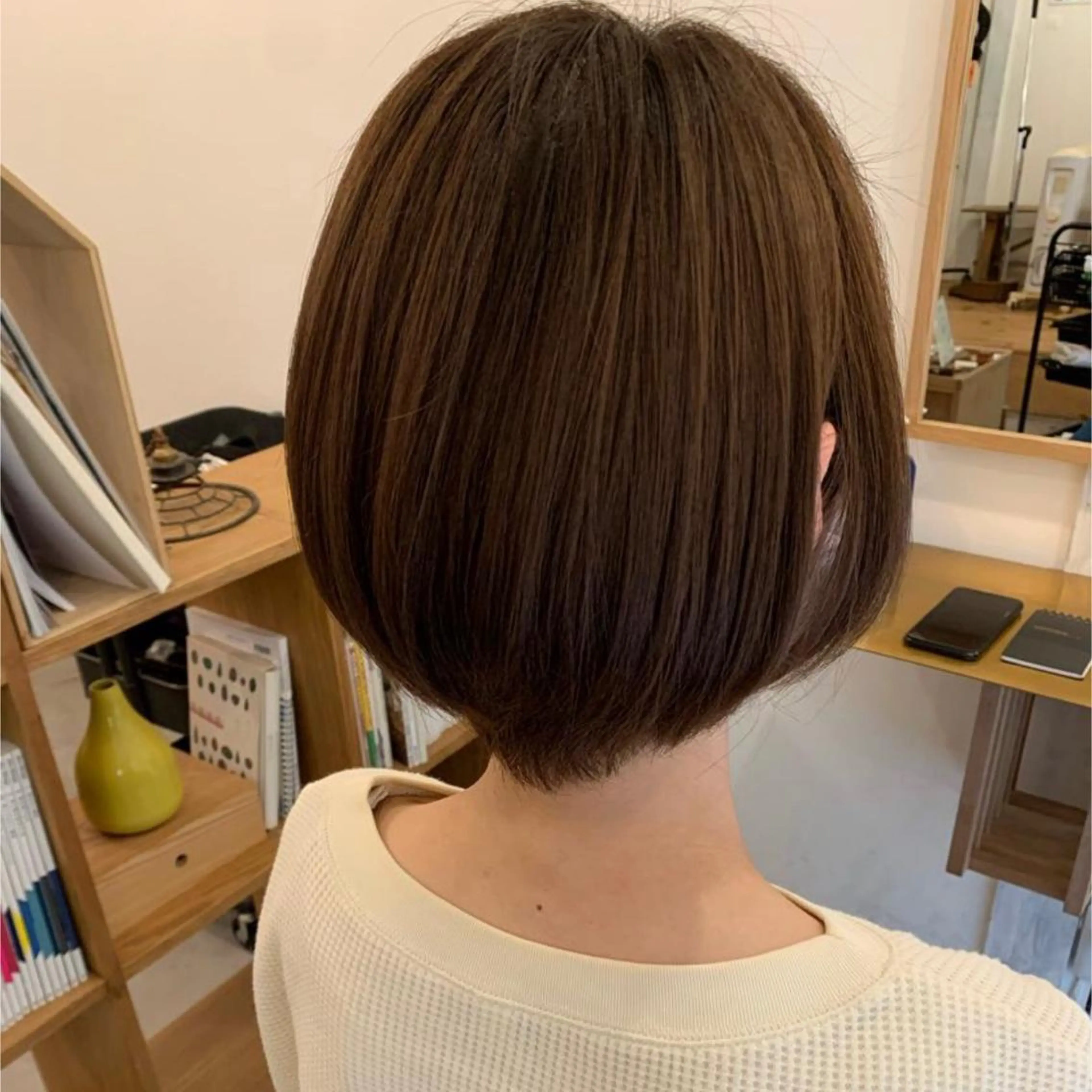 ショート カラー 【髪質改善】【美髪】 【ツヤ髪】ほしのちりのヘアスタイル