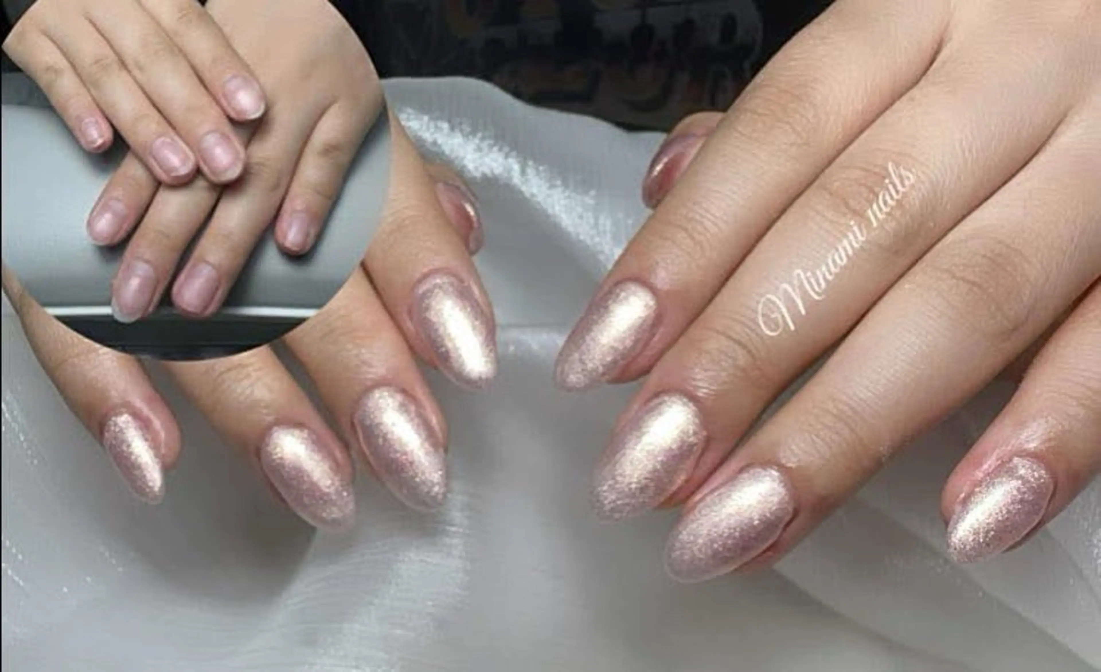 ネイル アートネイル オーロラネイル ガーリー キラキラネイル 韓国ネイル Minami Nailsのネイルデザイン