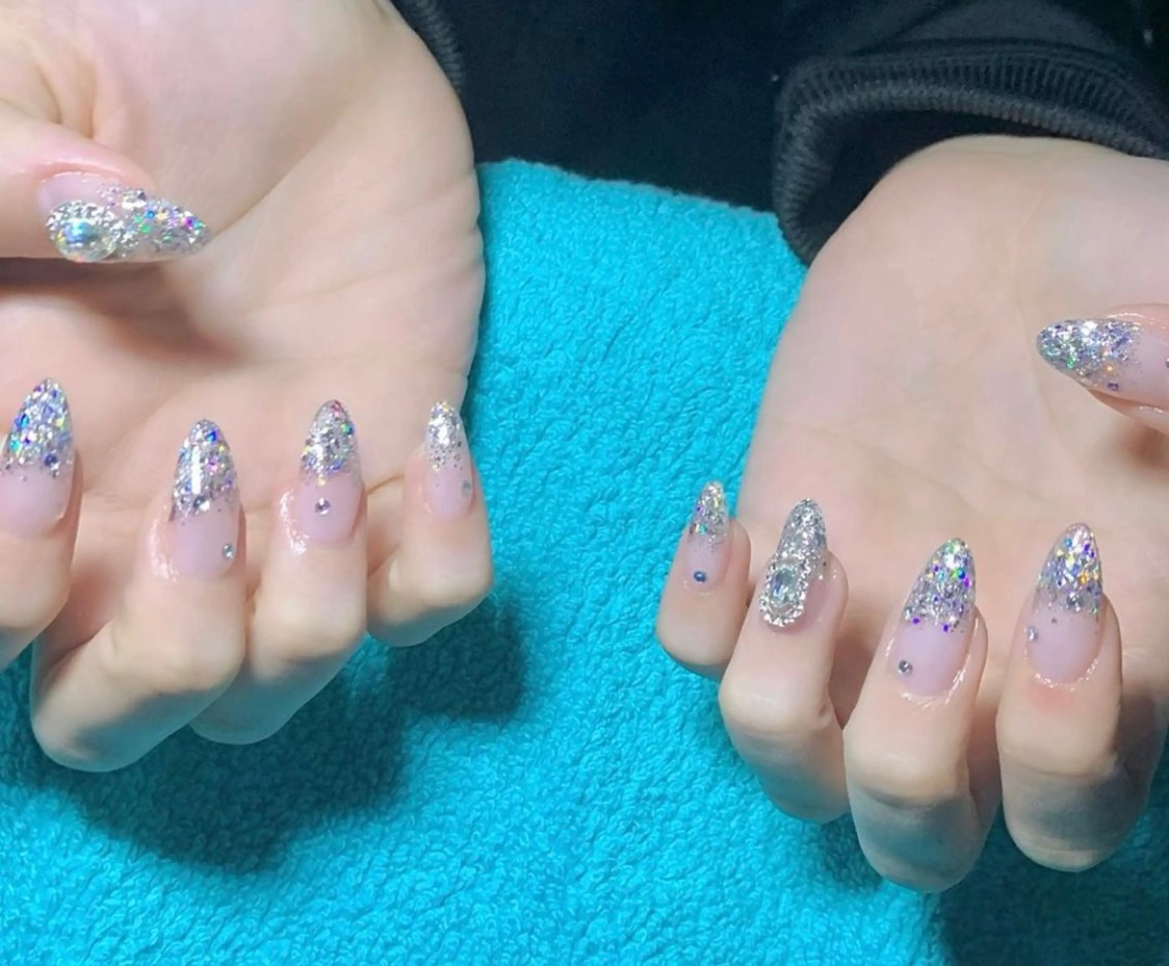 ネイル グラデーション ラメ(グリッター) ラメグラデーション MHR nailのネイルデザイン