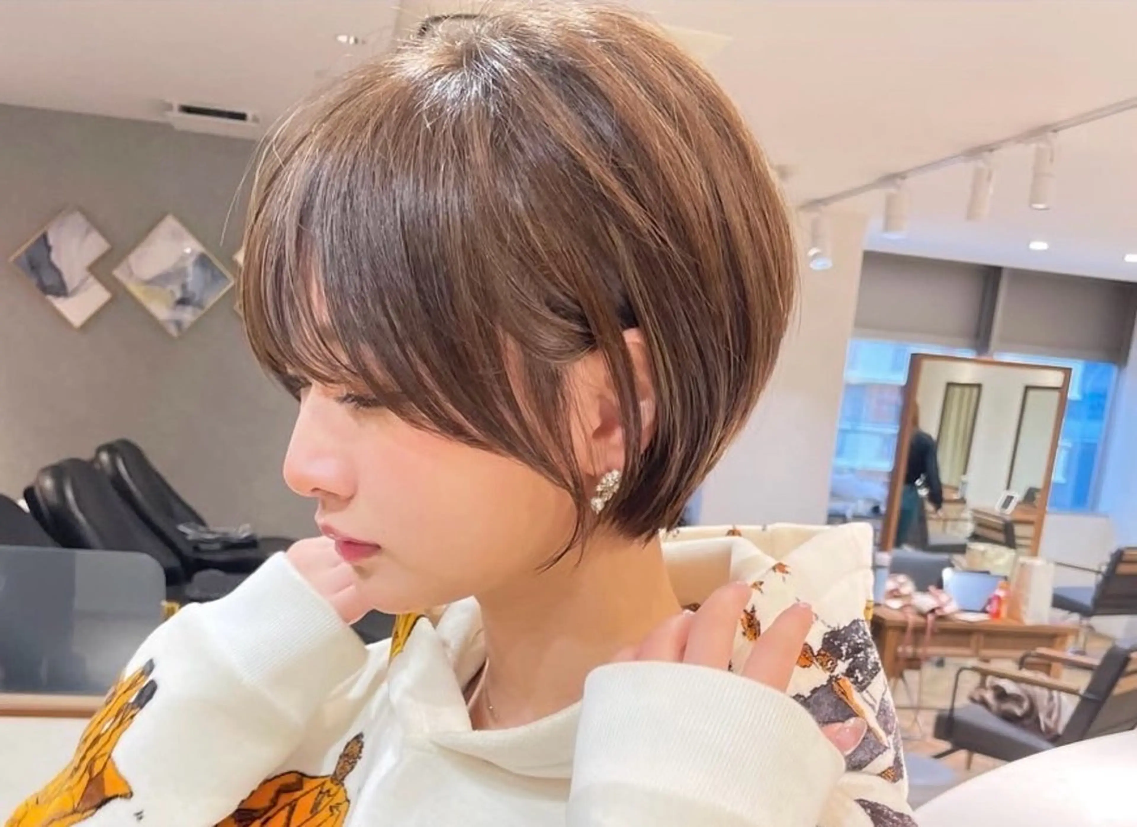 ショート ショートヘア 縮毛矯正 ウメダナオヤ/ くびれヘア✨のヘアスタイル