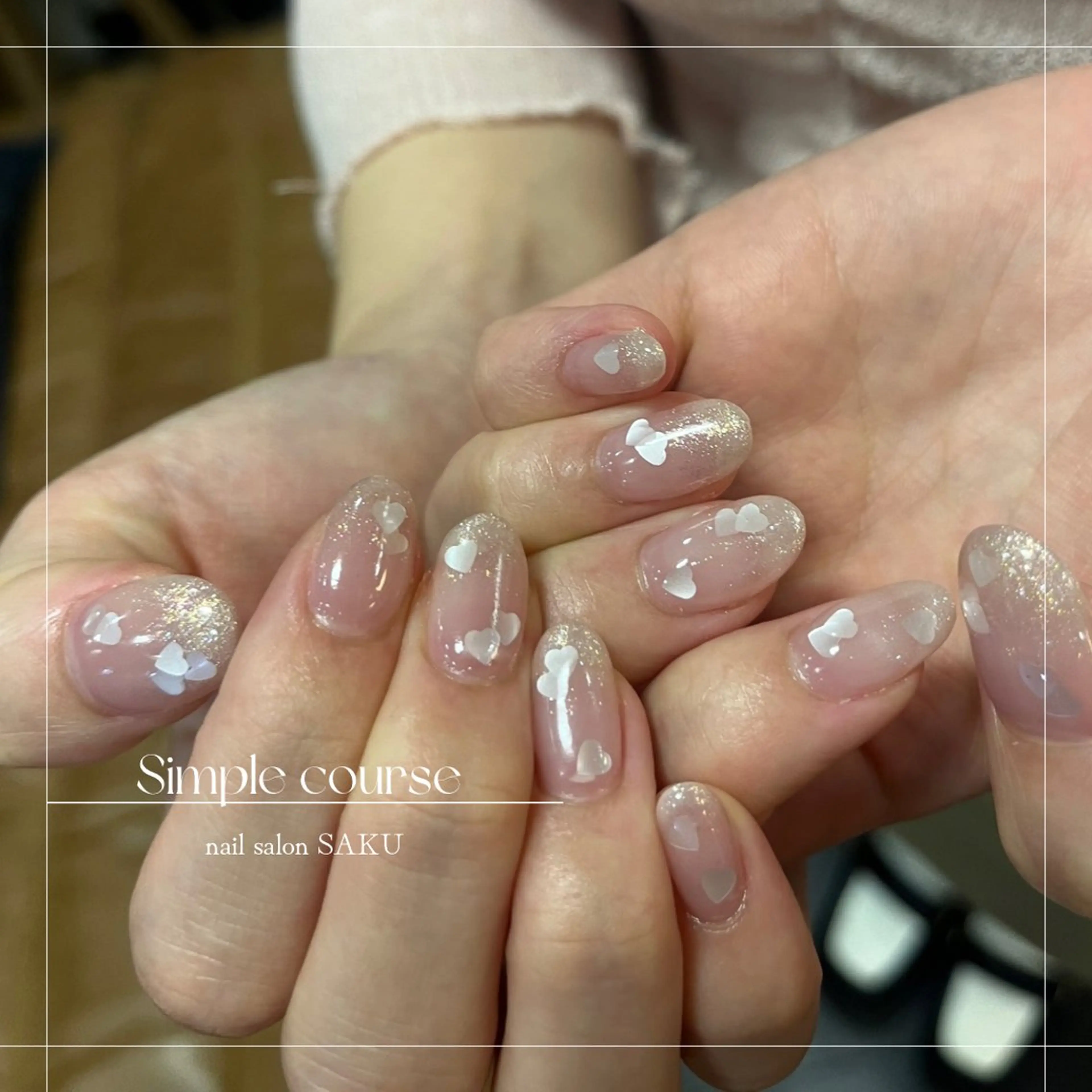 ネイル ニュアンスネイル シンプルネイル ハンドネイル SAKU nail 作島茜のネイルデザイン