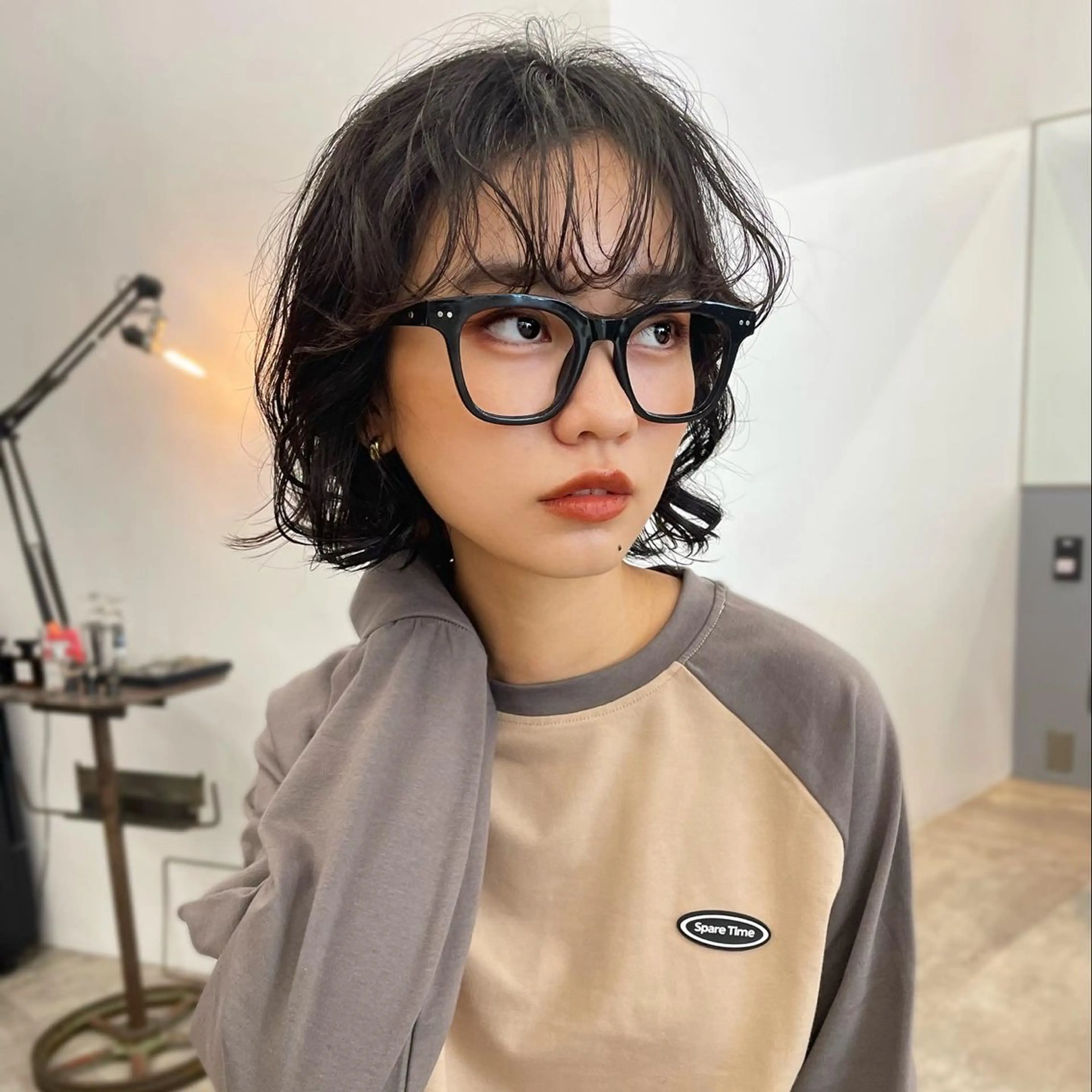 ショート パーマ ショートヘア カット ヘアカラー レイヤー/ショート透 明感カラー/西田祐賀のヘアスタイル