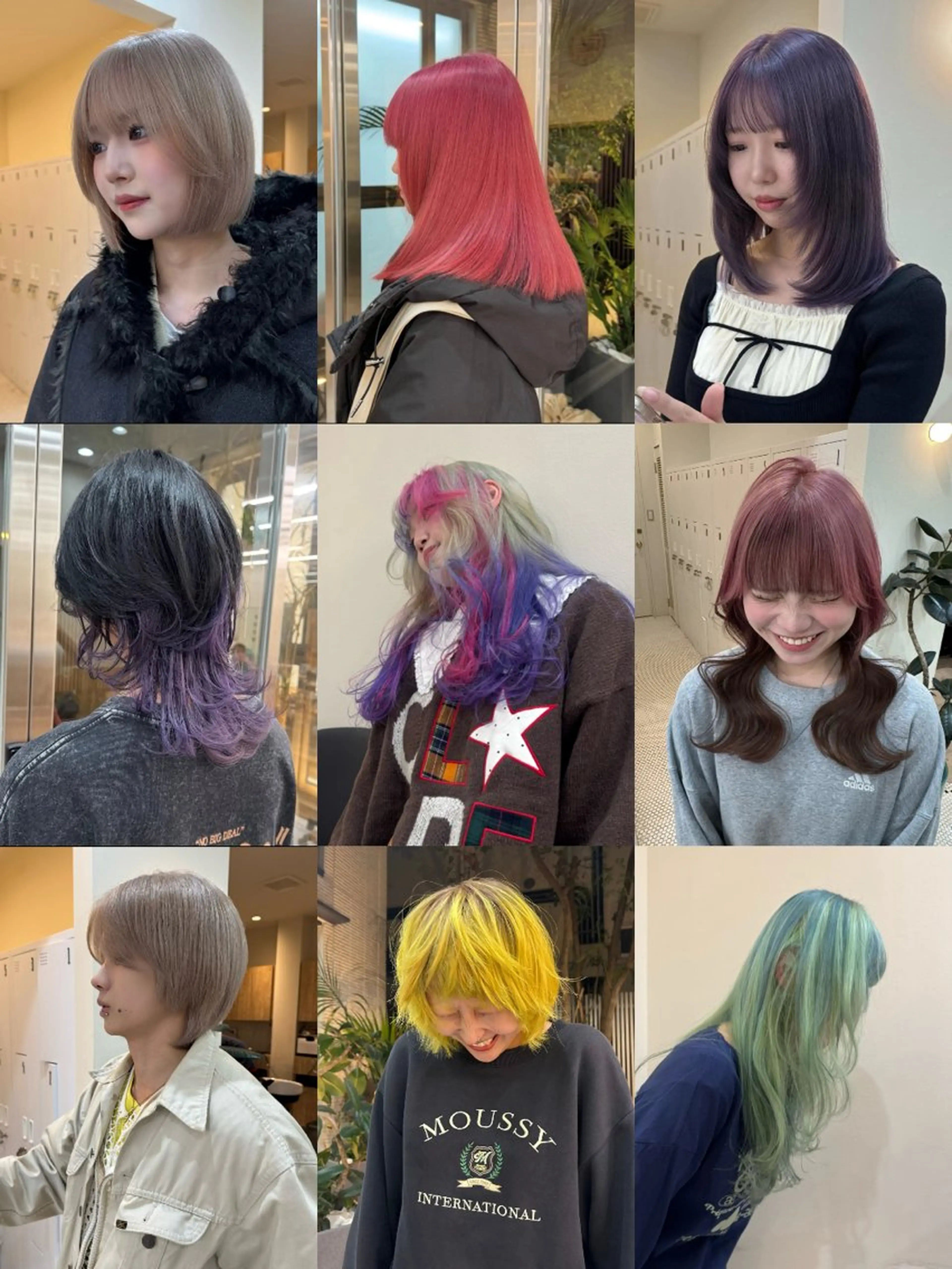 カラー デザインカラー ダブルカラー ヘアカラー 山下 莉歩のヘアスタイル
