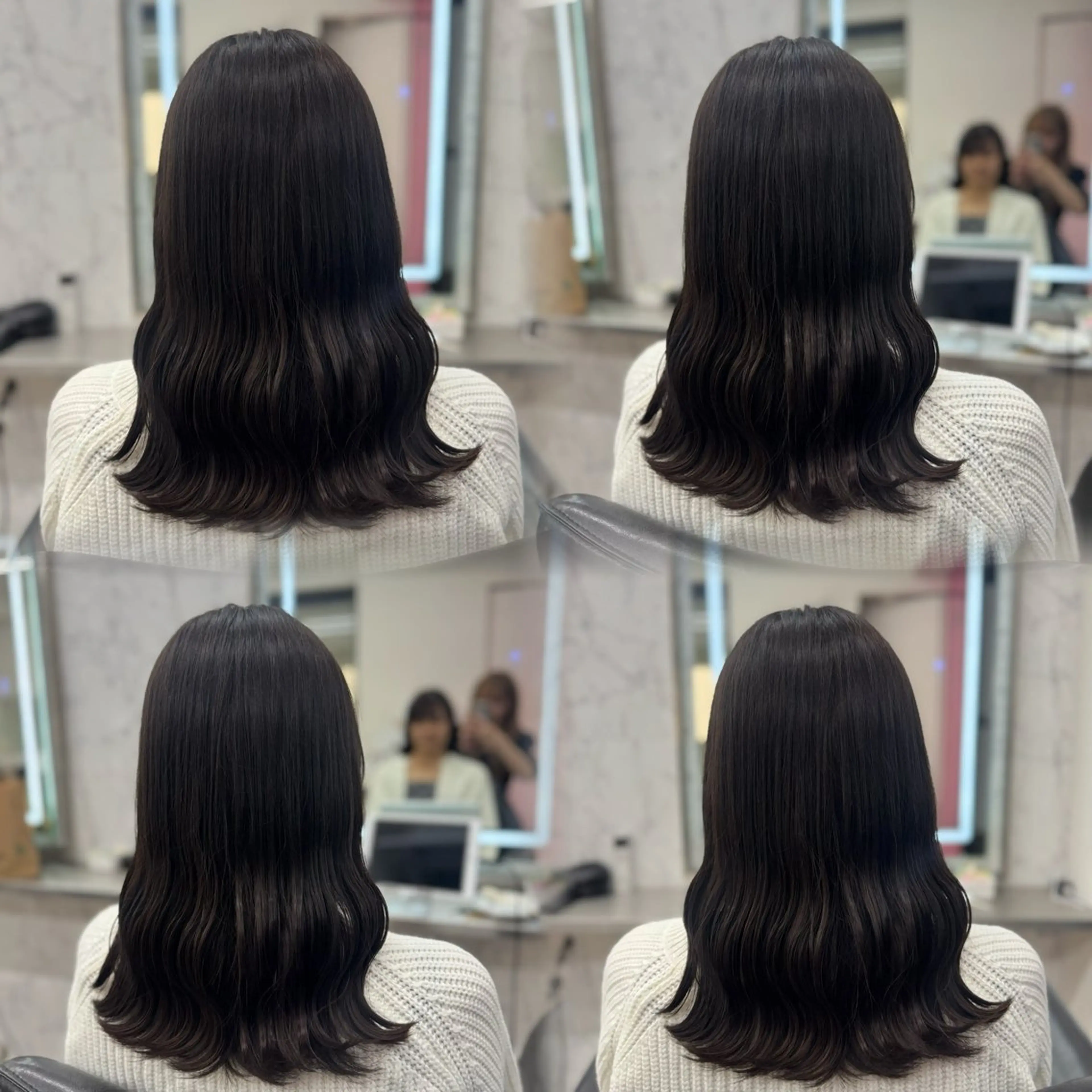 ミディアム カラー ブラウンカラー ハイトーンカラー ヨシンモリ 韓国風ヘア JPCY MIRIYAのヘアスタイル