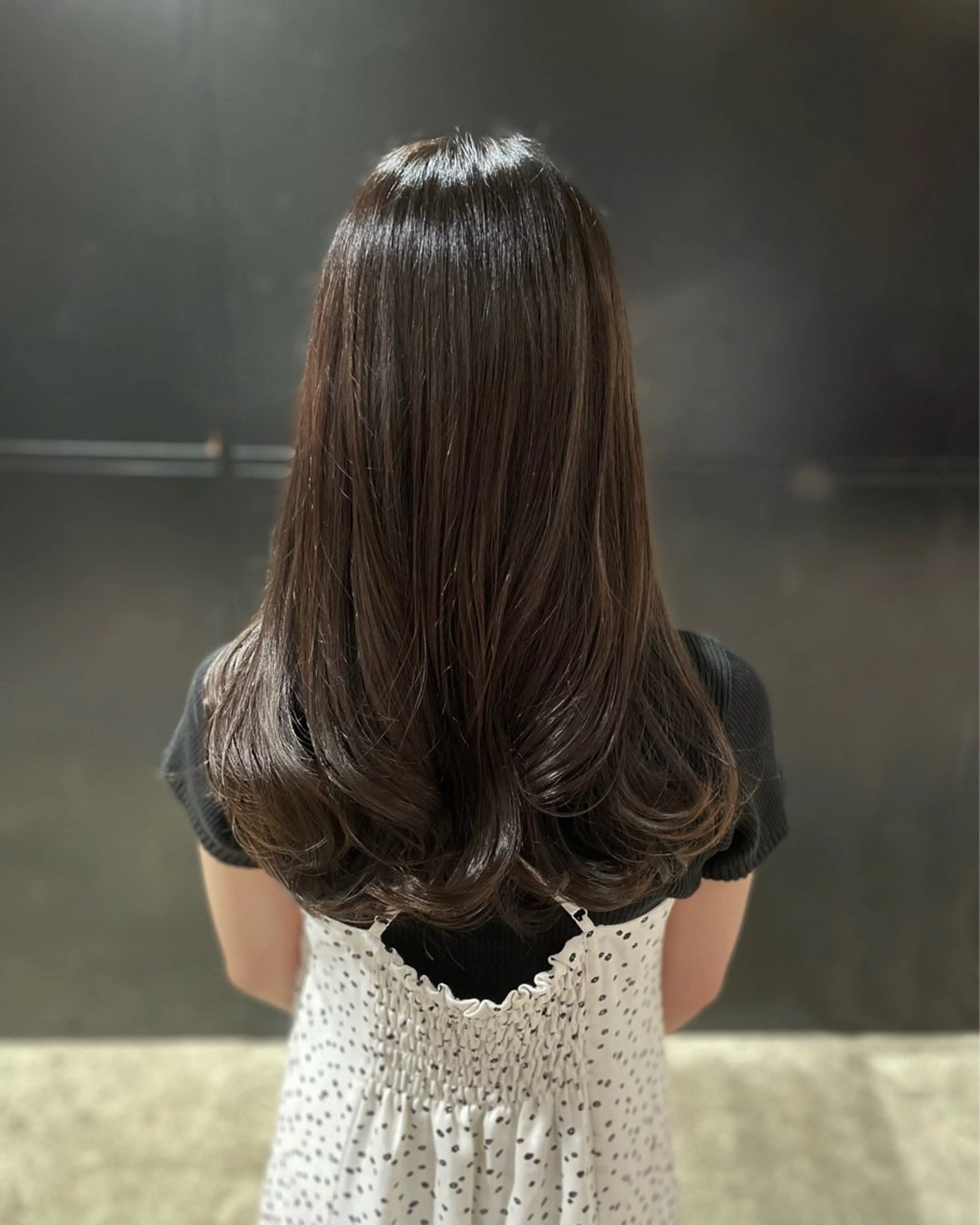 ロング カラー ヘアアレンジ MINAMO 韓国レイヤーのヘアスタイル