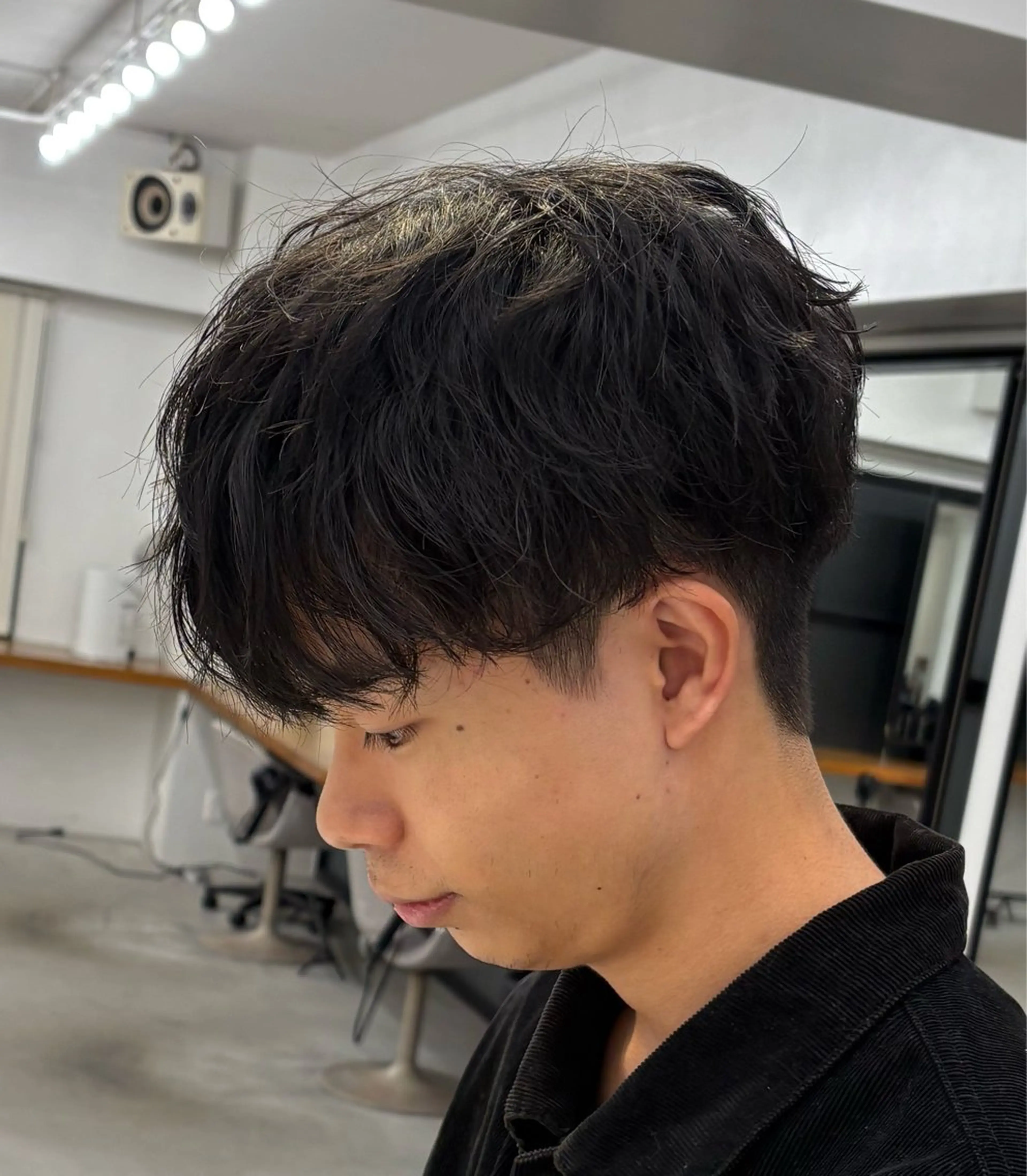 パーマ メンズ センターパート フェザーパーマ メンズパーマ ニュアンスパーマ カット パーマ メンズカット/パー マ/川越/成田最のヘアスタイル