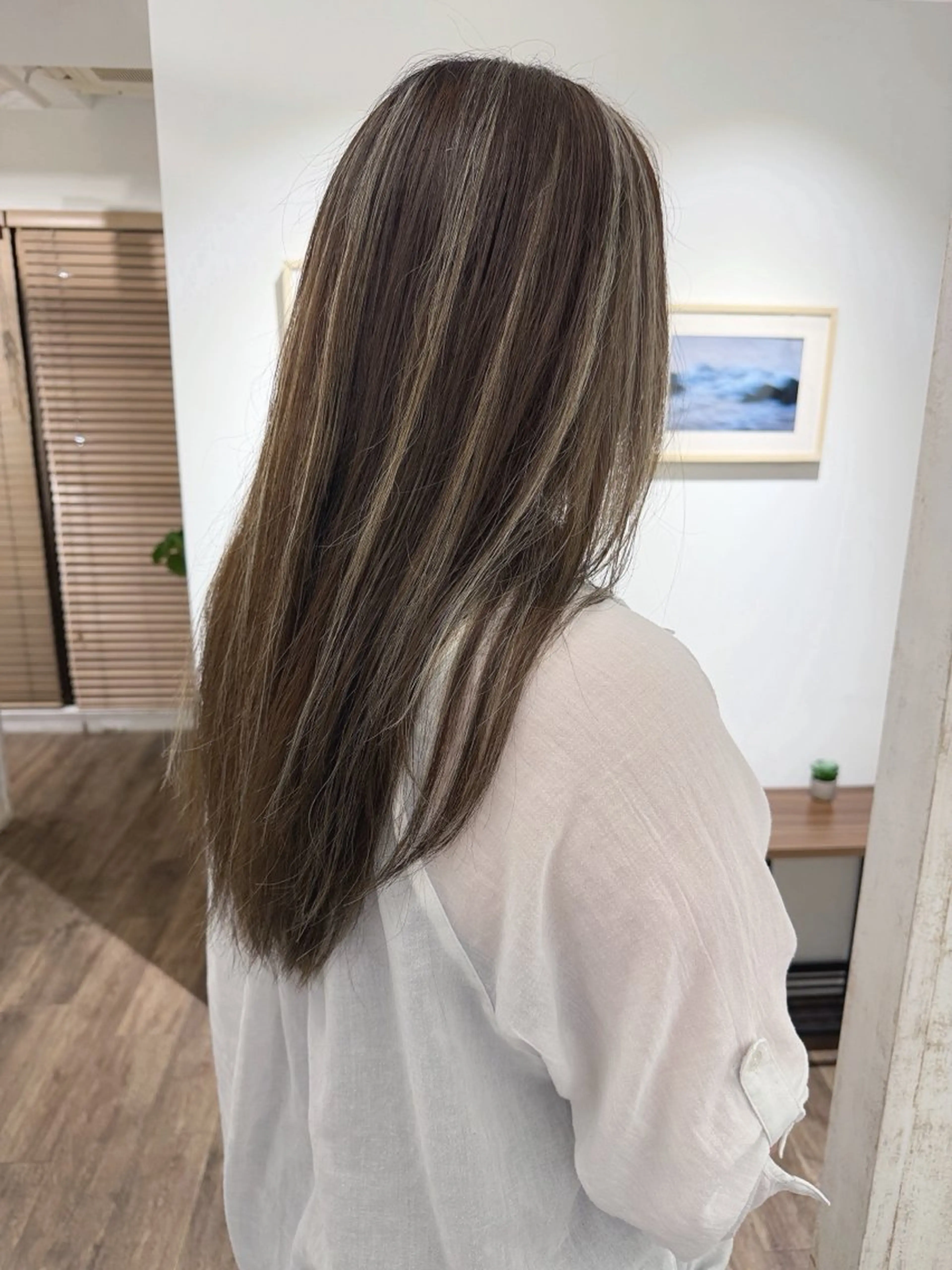 ロング カラー ヘアカラー トリートメント ハイライト⭐️上野 高広のヘアスタイル