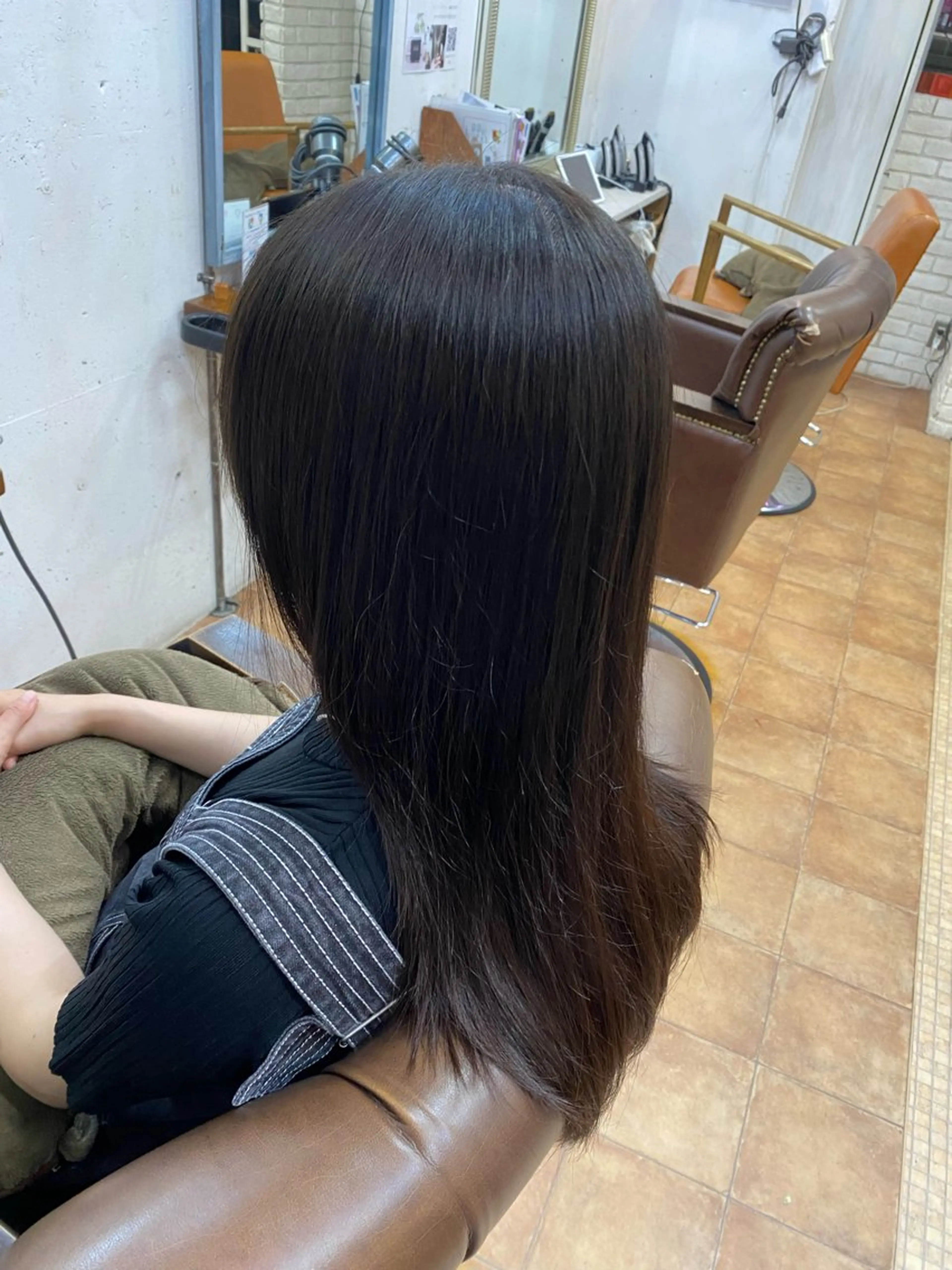 ロング カラー パーマ メンズ 縮毛矯正 ショートカット✨ 金子明日香のヘアスタイル