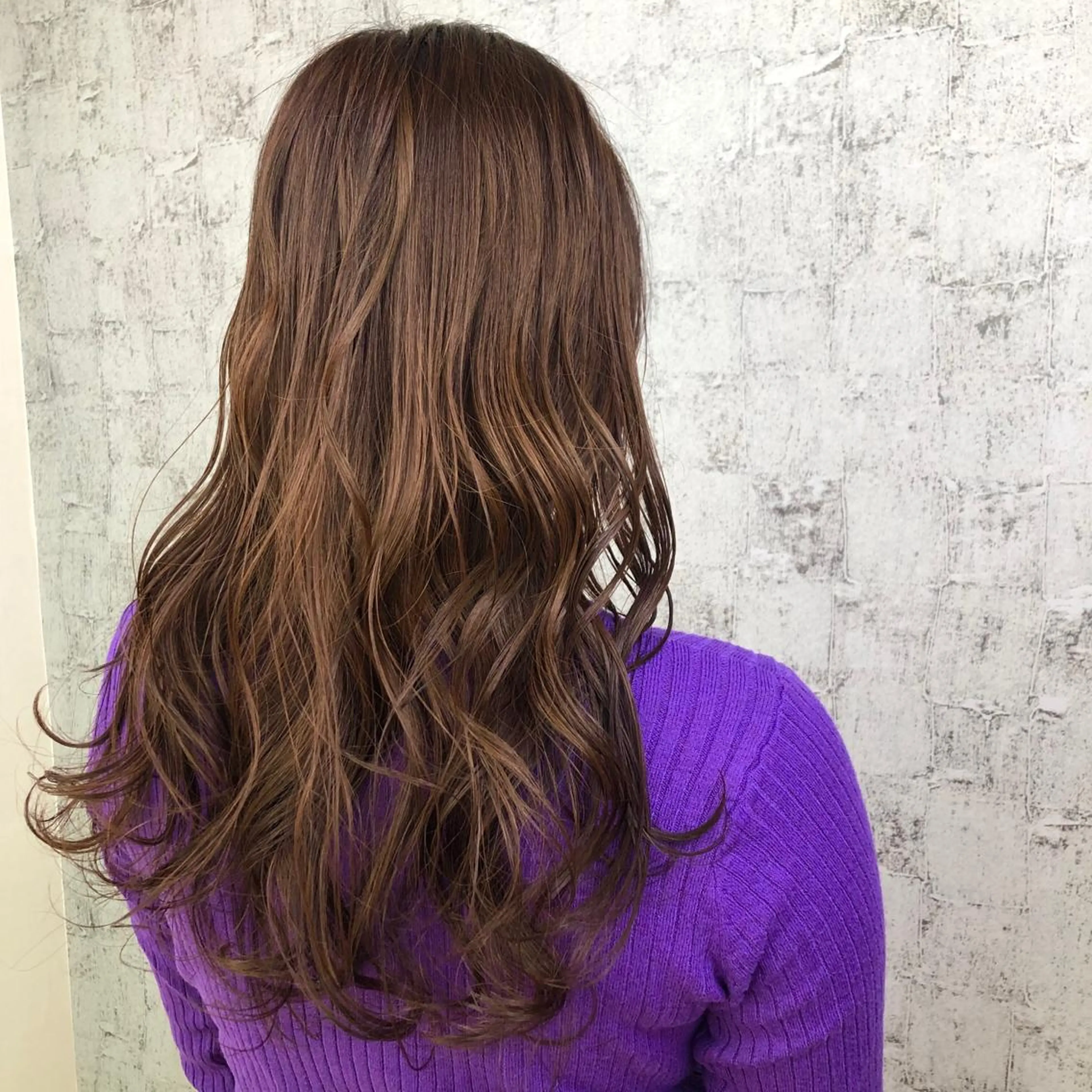 ロング カラー 小顔レイヤー/ ベージュ🤍Rieのヘアスタイル