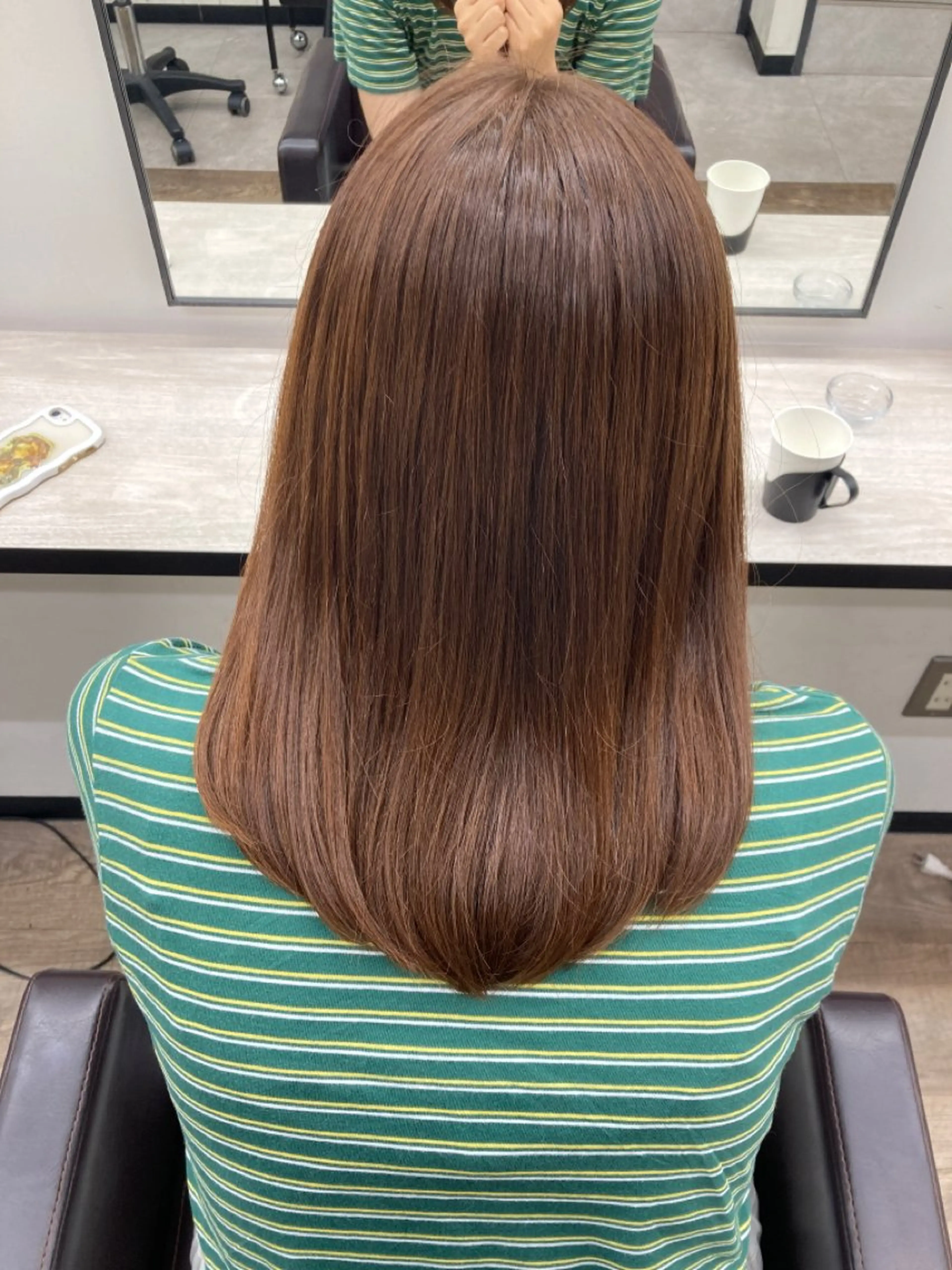 ミディアム カット ヘアカラー トリートメント 🌸栄/髪質改善 透明感/ムラカミ🌸のヘアスタイル