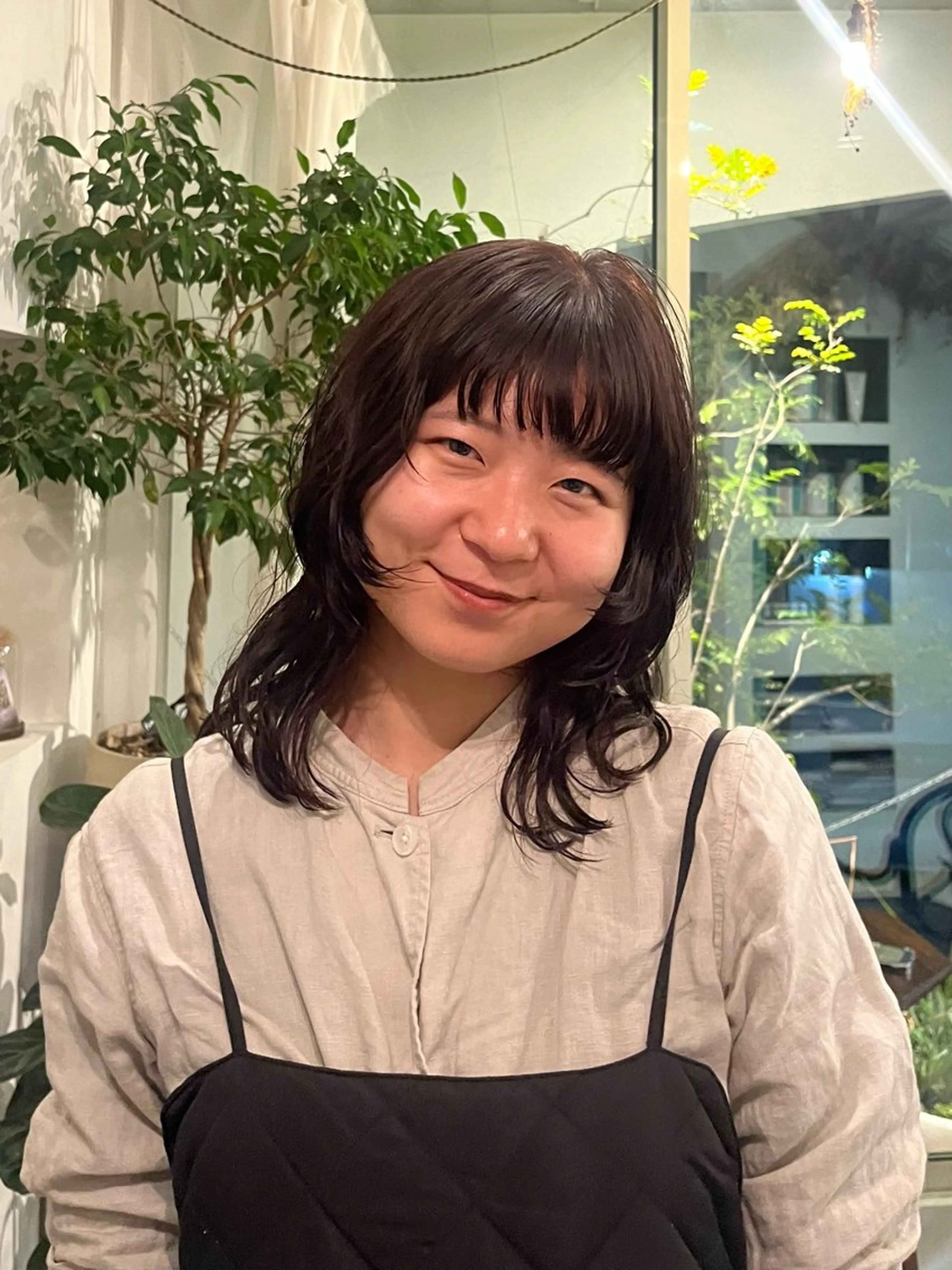 セミロング パーマ カット パーマ 柴田 さくらのヘアスタイル