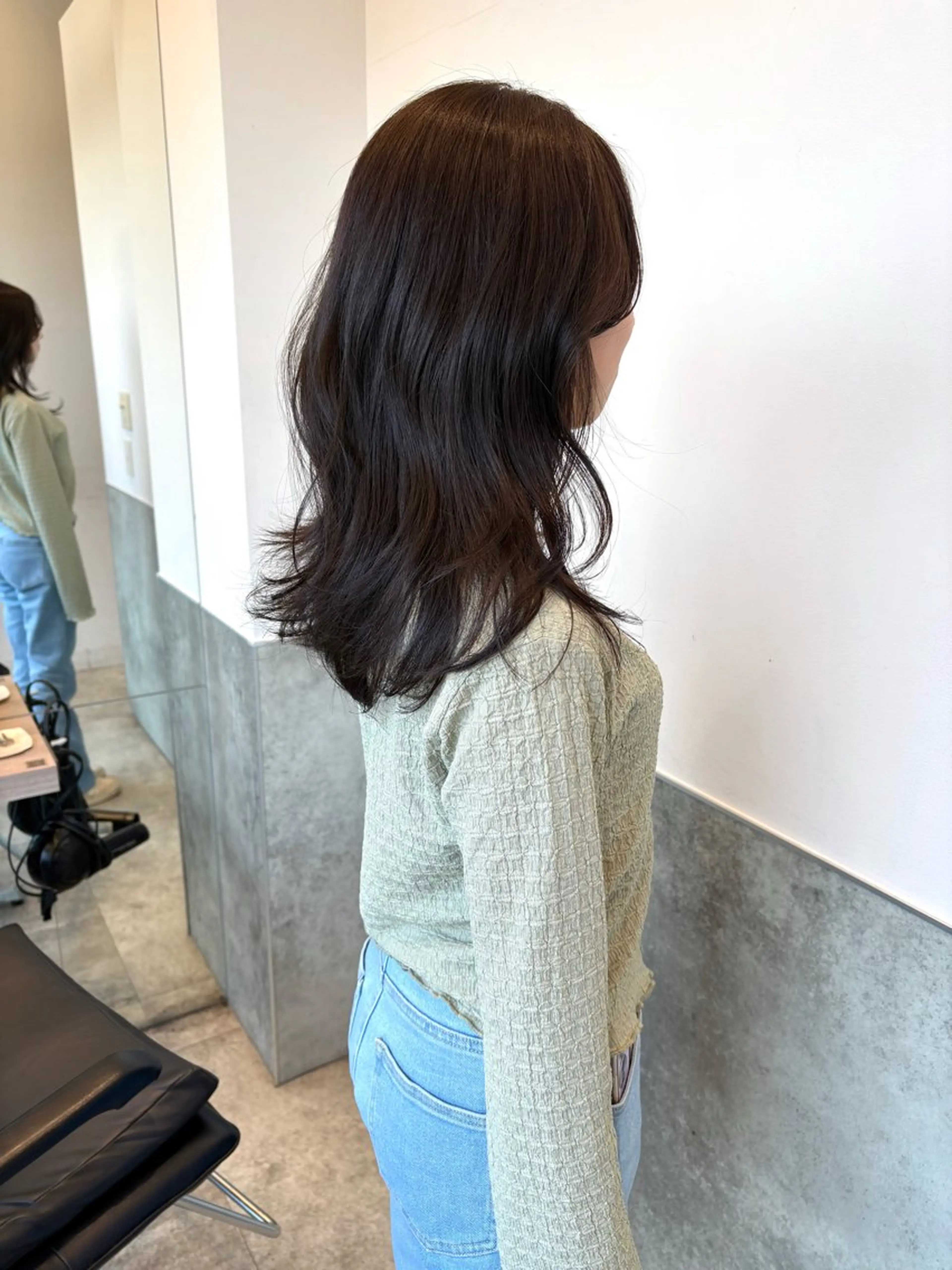 セミロング カラー レイヤーカット カット ヘアカラー mao ｜ 柔らか艶カラー🫧のヘアスタイル