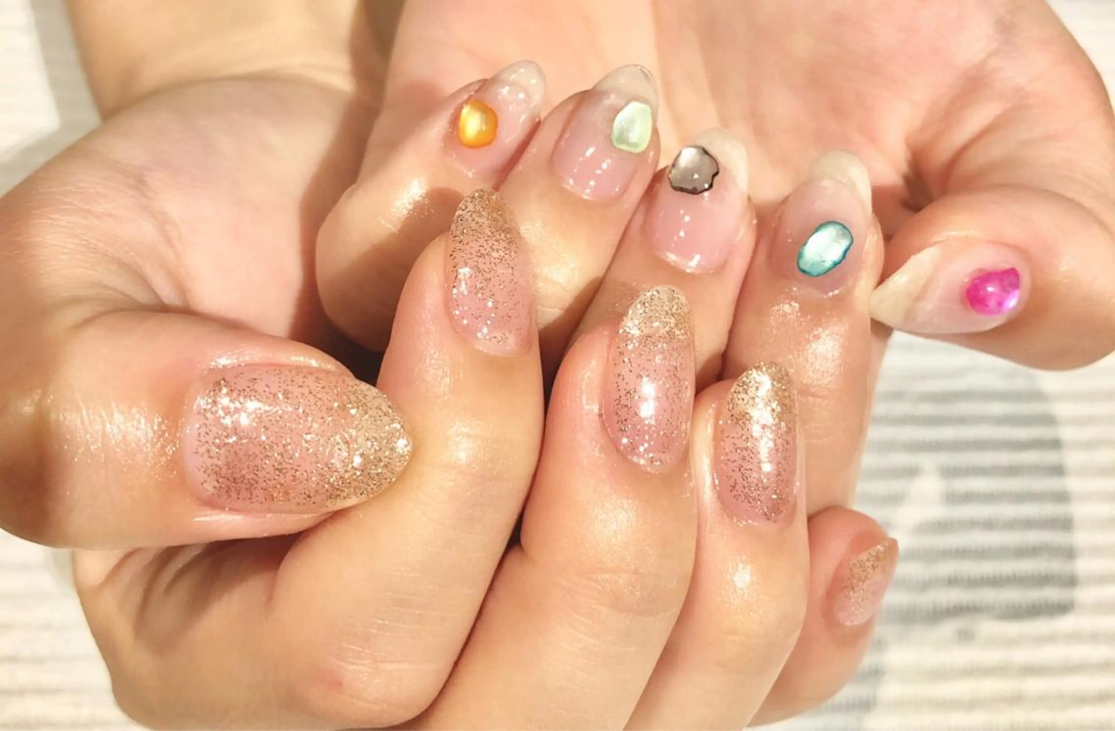 ネイル ラメ(グリッター) TRAM-nail moriizumiのネイルデザイン