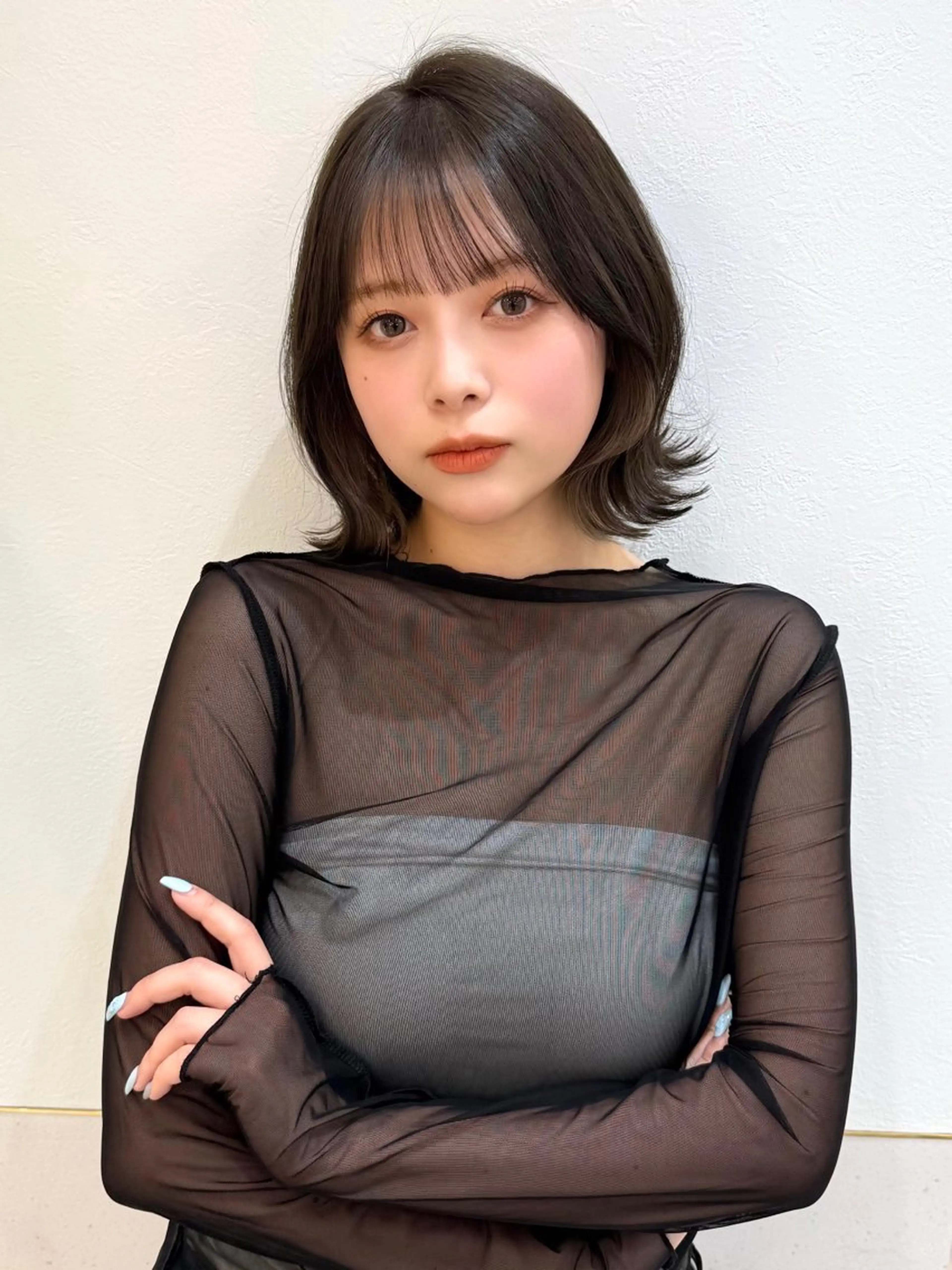 ミディアム カット ヘアカラー トリートメント 新宿/髪質改善/ボブ 韓国レイヤー大重聖斗のヘアスタイル