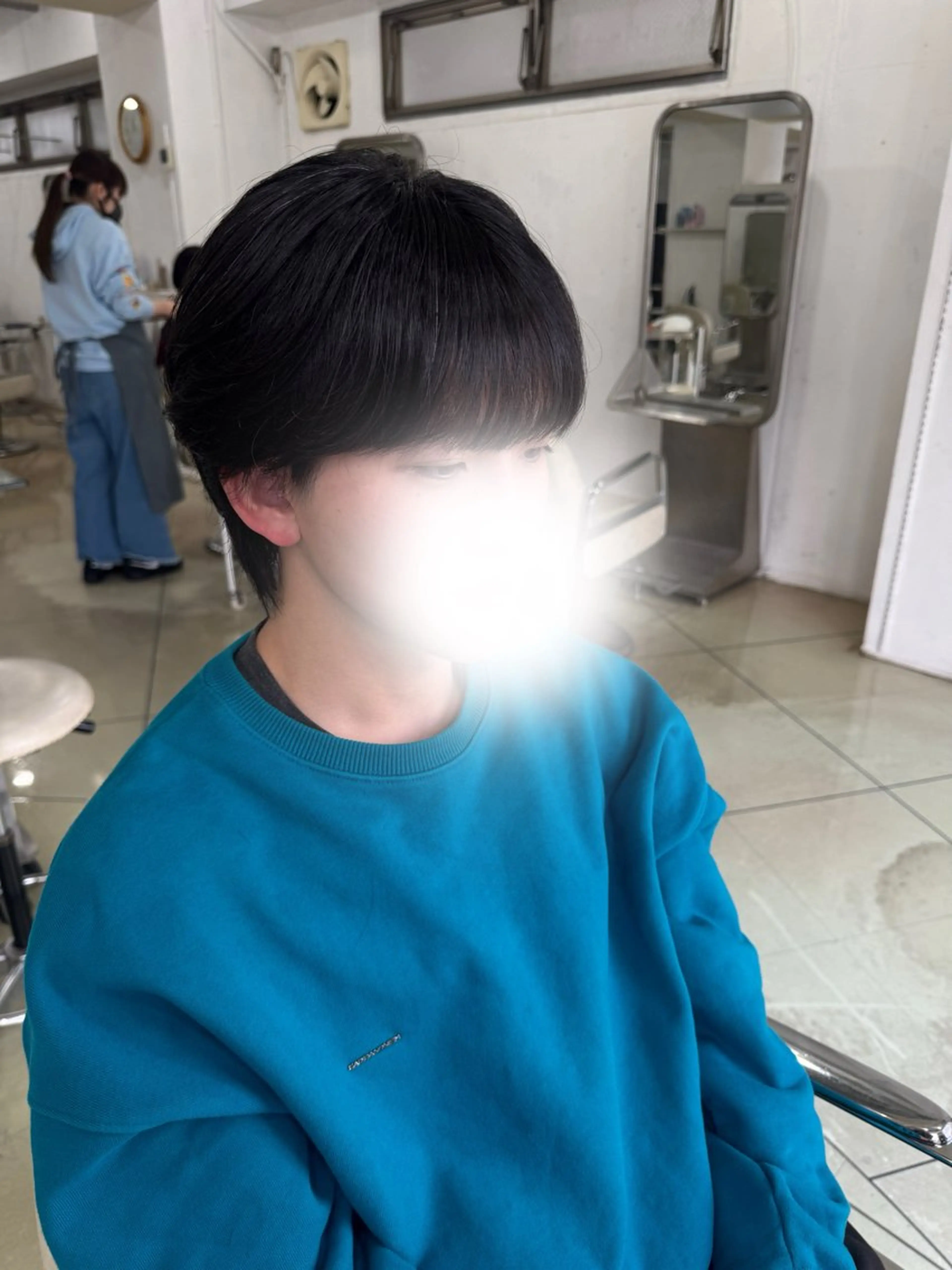 ショート メンズ センターパート マッシュ シースルーマッシュ カット ✂︎レディース のメンズカット屋さんのヘアスタイル