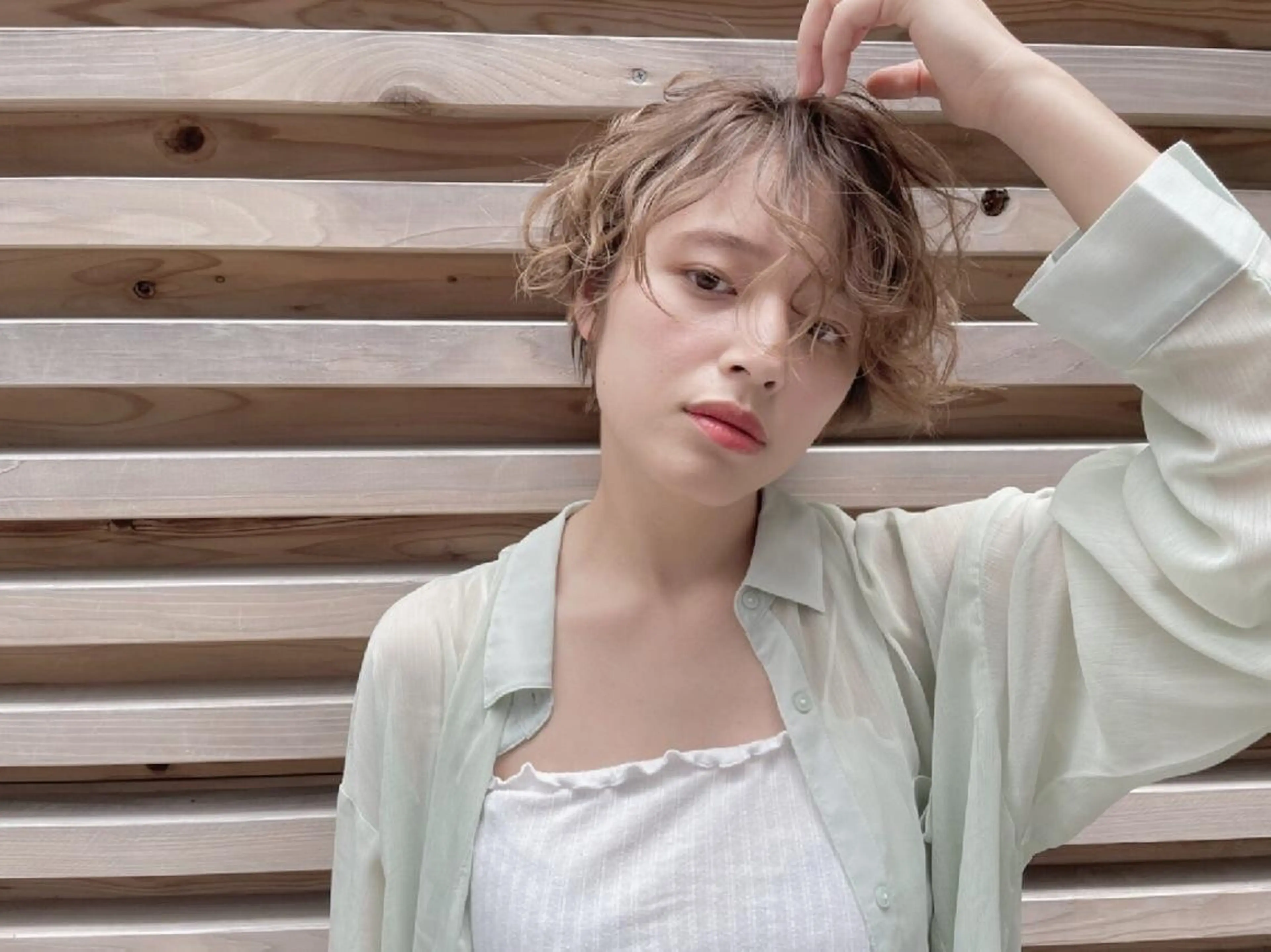 ショート カラー ヘアアレンジ 透明感/レイヤー 🇰🇷tomonaのヘアスタイル