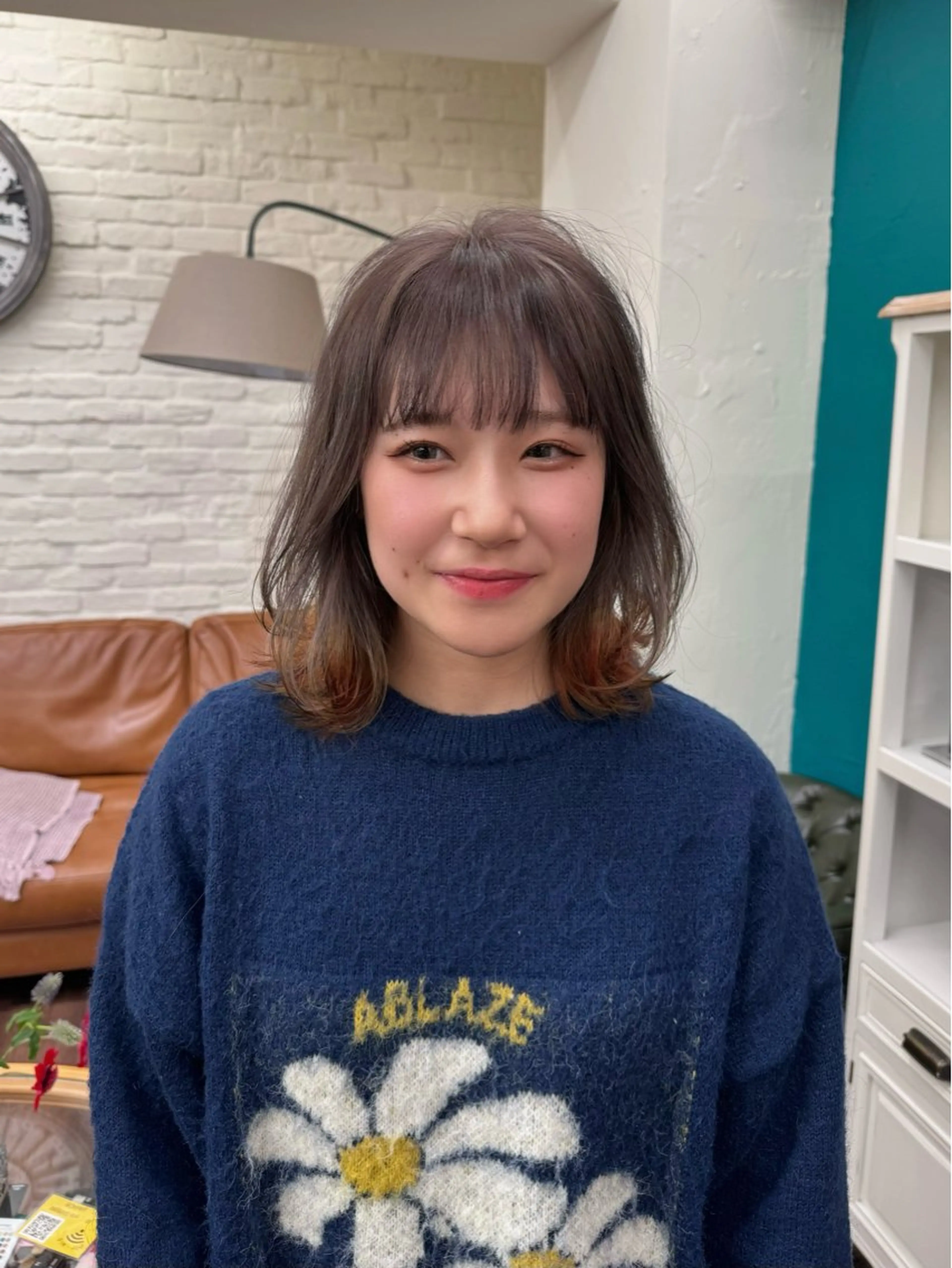 ミディアム カラー レイヤーカット ウルフカット ウルフレイヤー カット ウルフ/レイヤー /髪質改善　ナユタのヘアスタイル