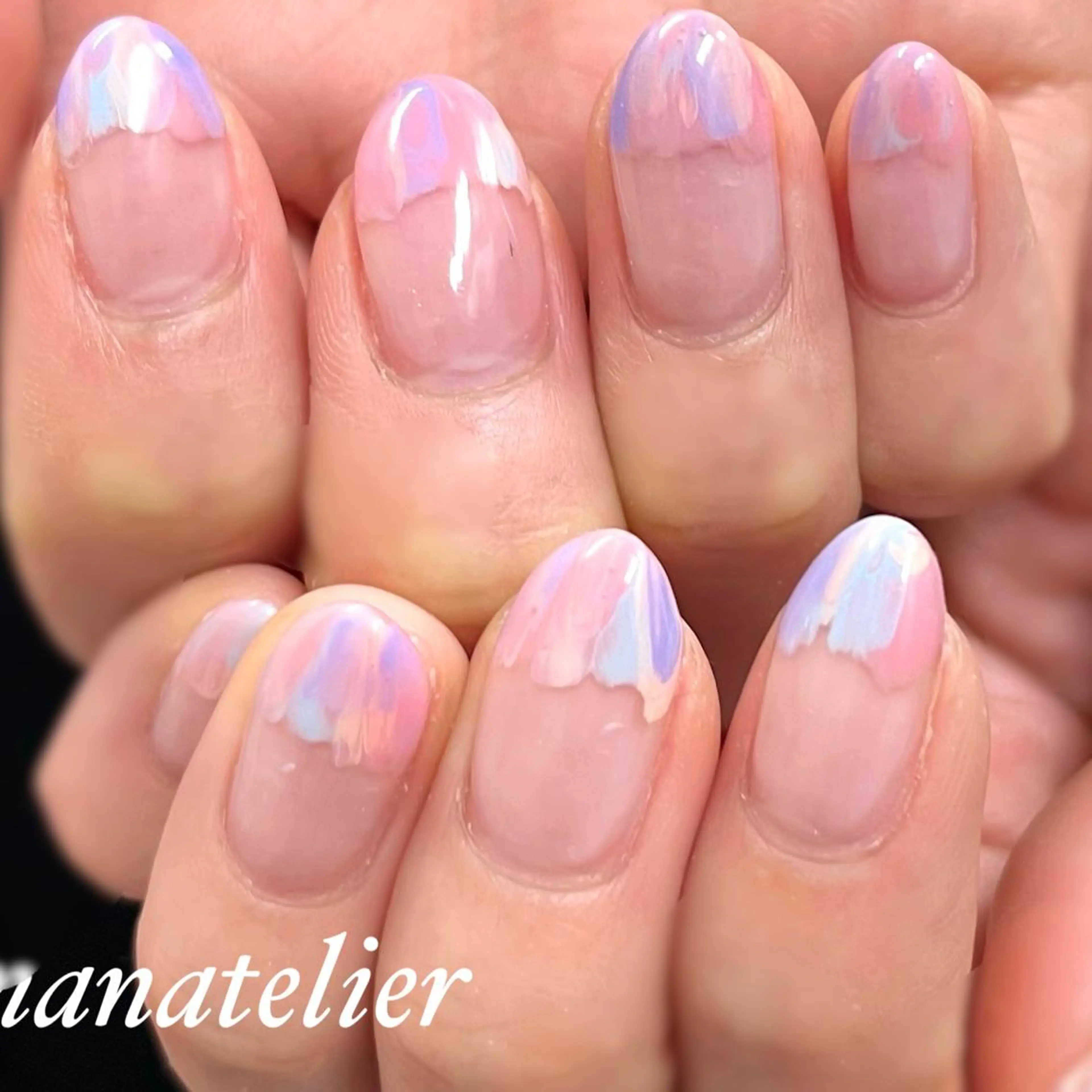 ネイル フレンチネイル ニュアンスネイル ハンドネイル manatelier マナトリエのネイルデザイン