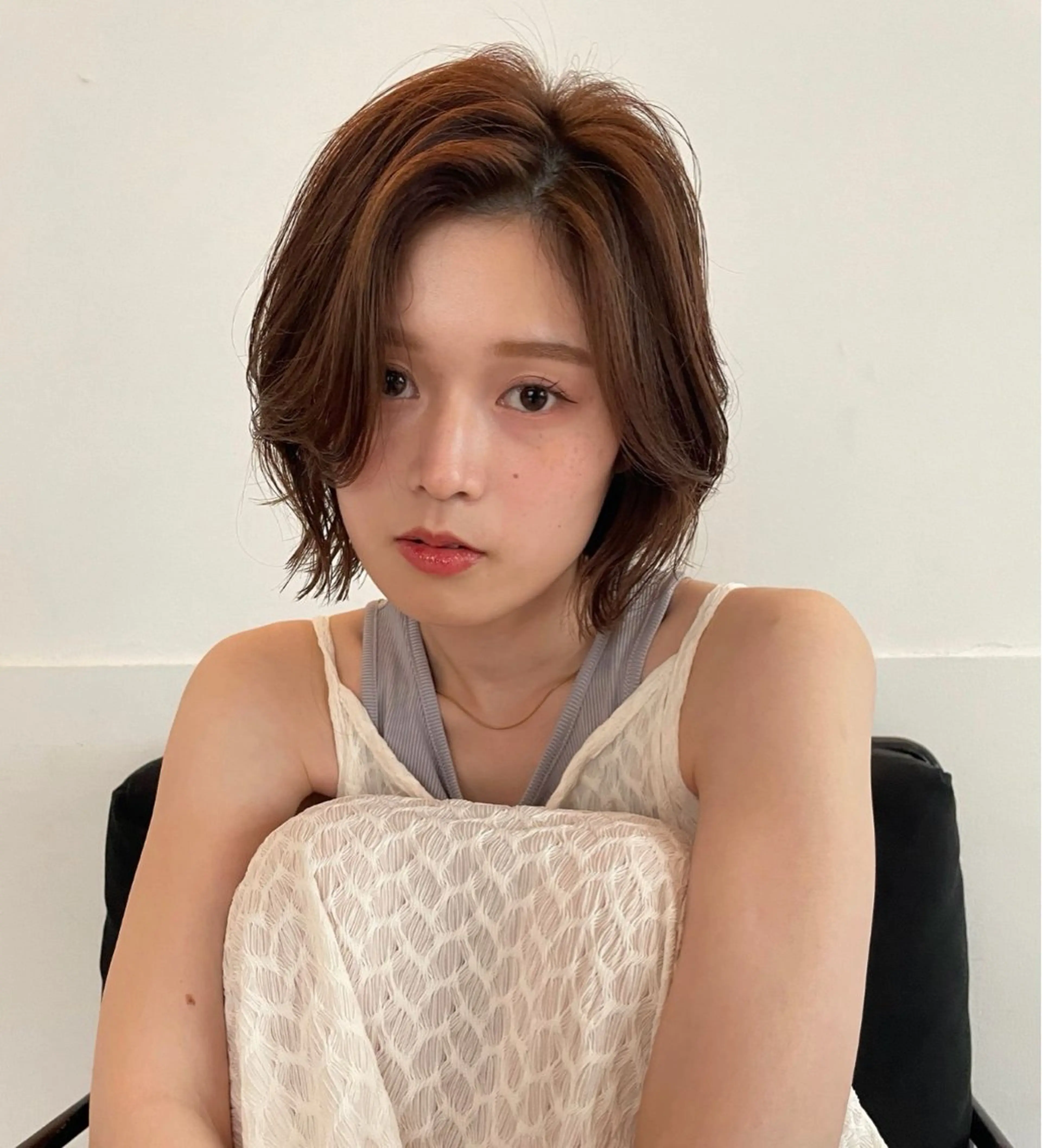 ミディアム ヘアカラー 影山 実秋のヘアスタイル