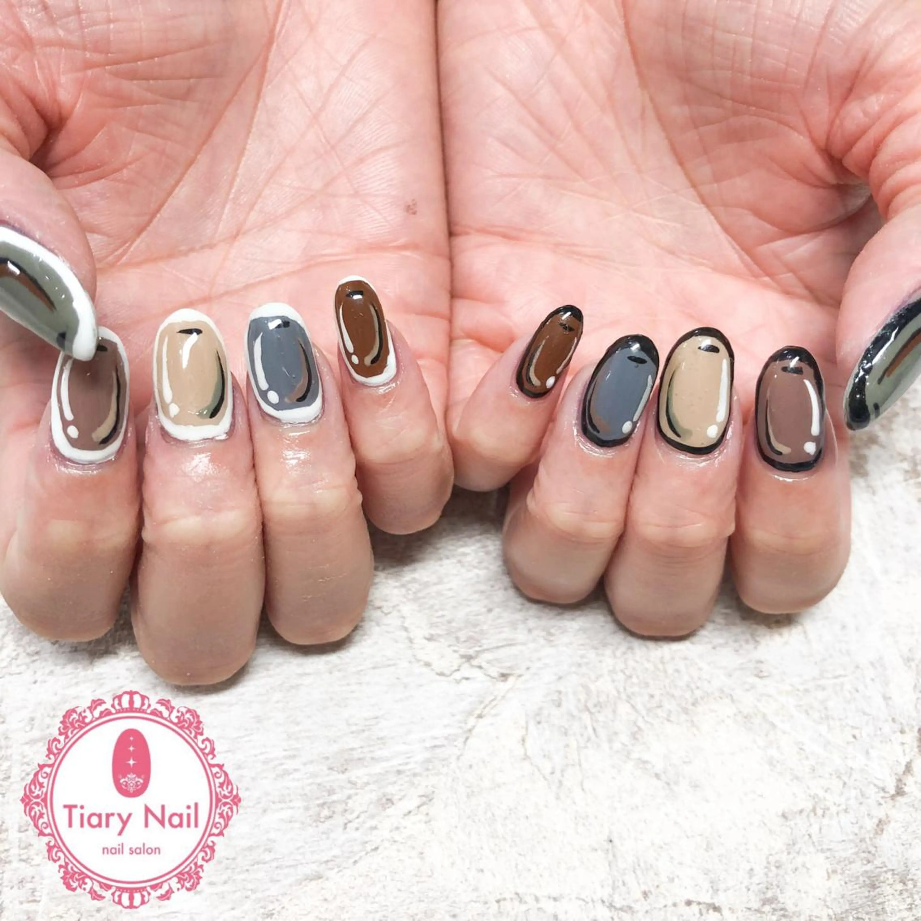 ネイル tiarynail K K🐼のネイルデザイン