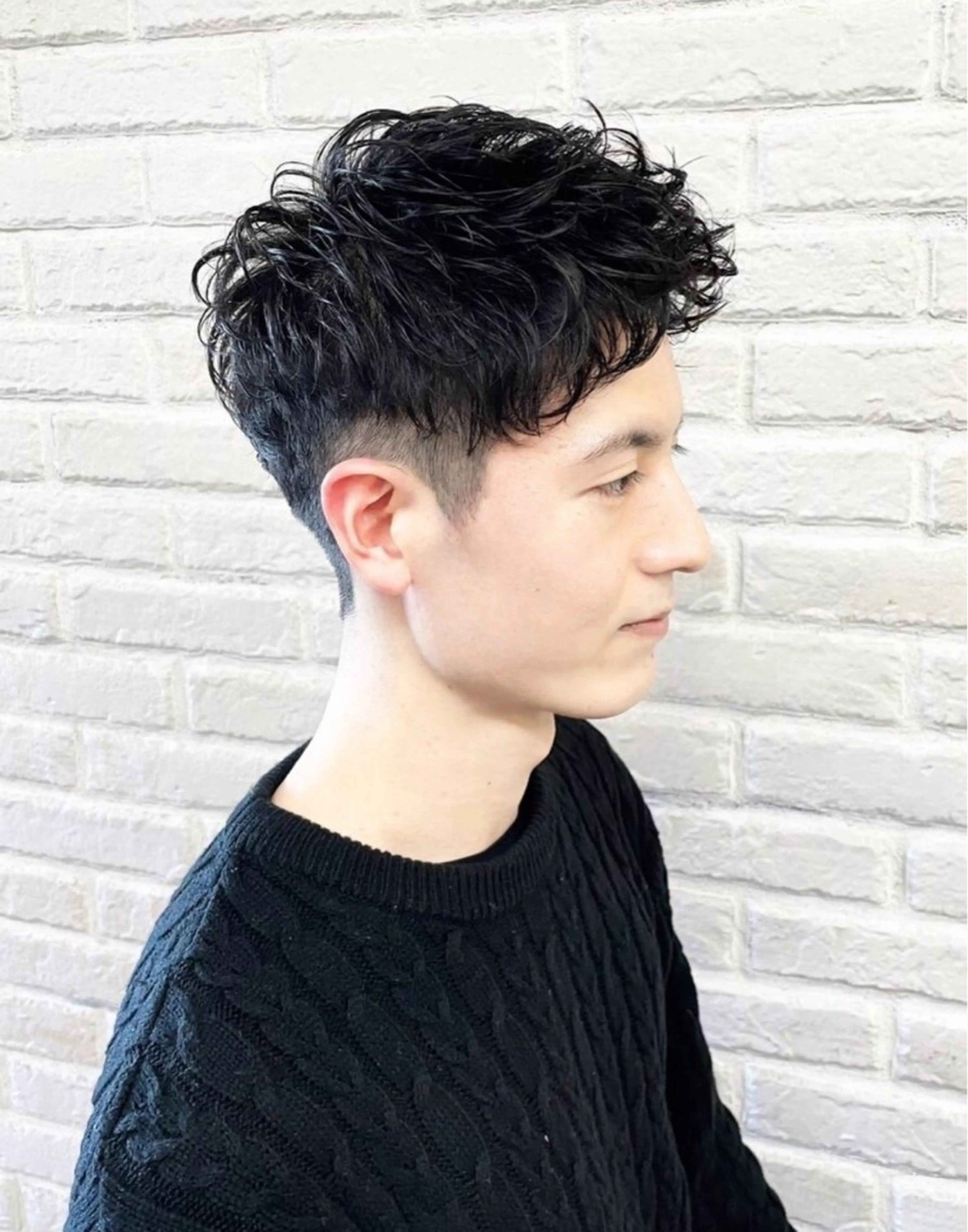 パーマ メンズ アップバング メンズパーマ 🧴カワバタ🧴 /暖色/髪質改善のヘアスタイル