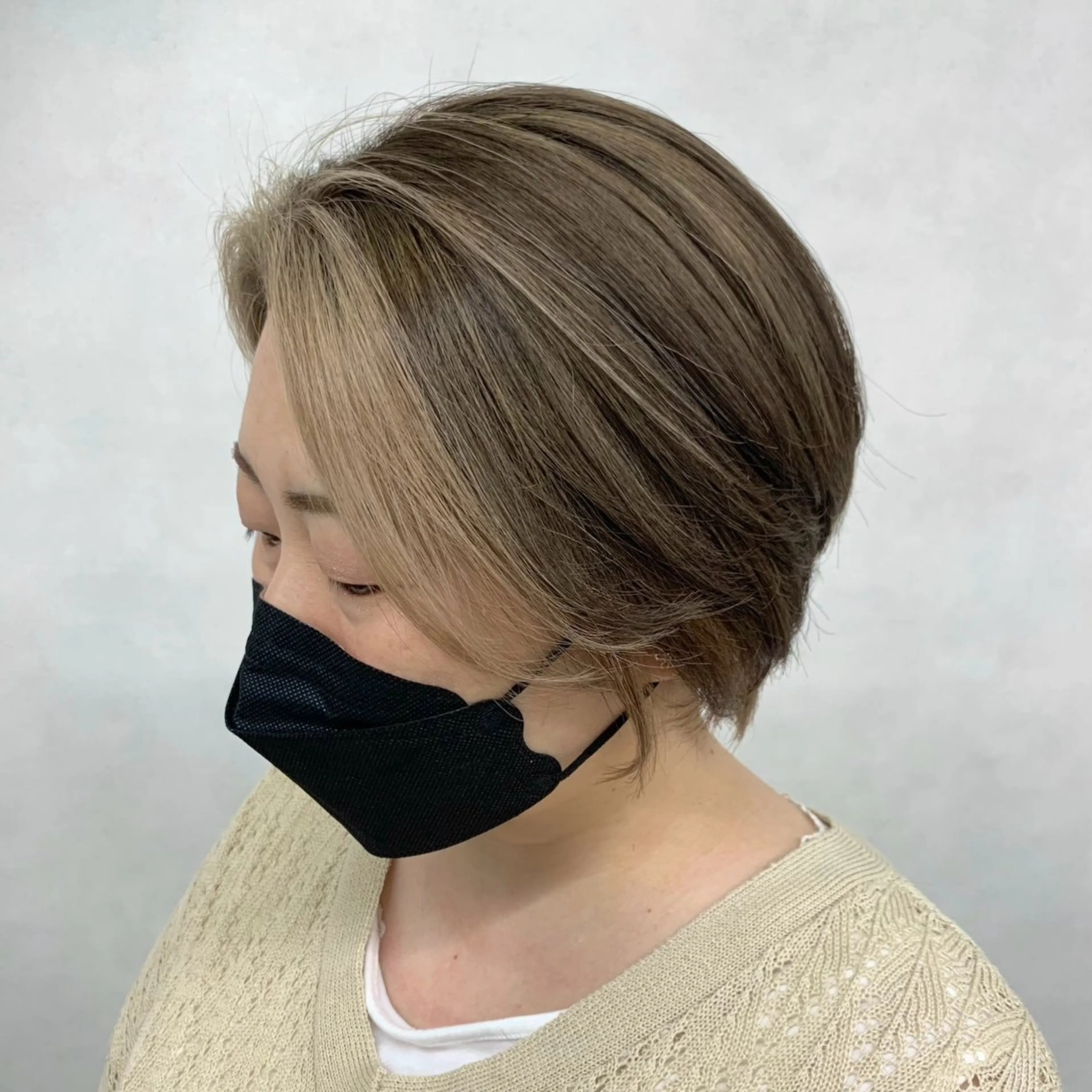 ショート カラー ミストバング  フェイスフレーミング ヘアカラー ✨メンズ✨ブリーチ✨ MASAのヘアスタイル