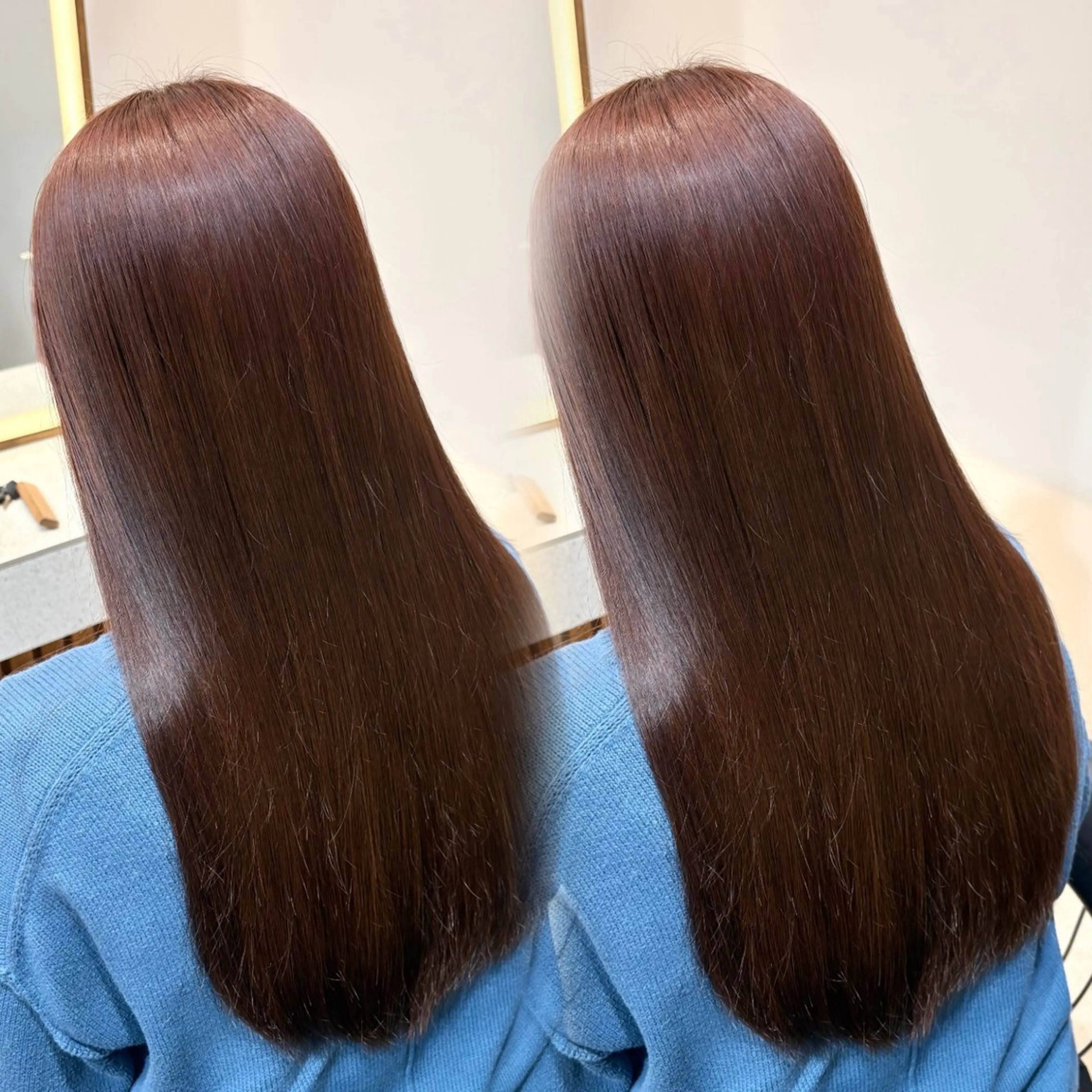 【人気No.1メニュー❣️】🍒カット+透明感カラー+髪質改善トリートメント🍒の写真