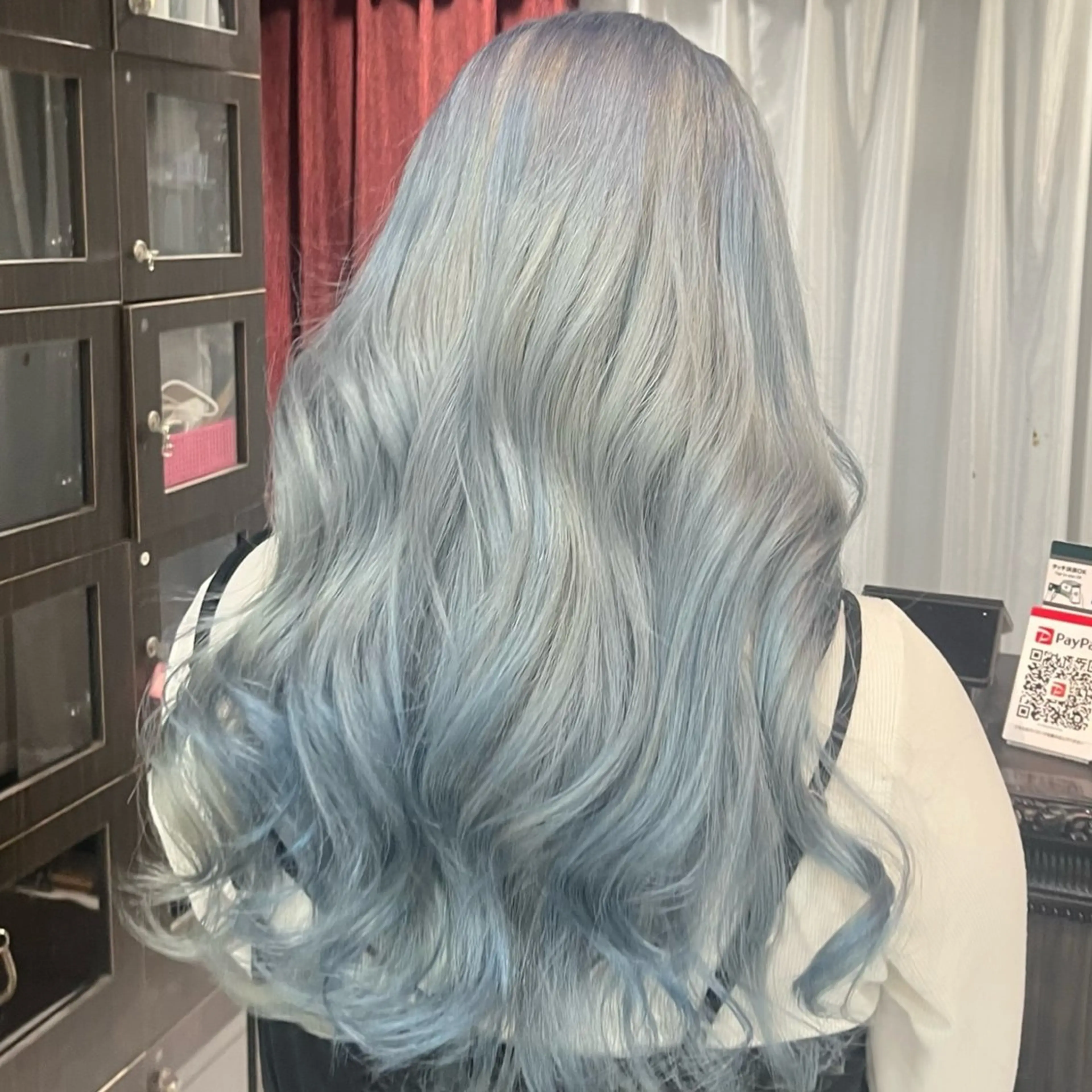 ロング カラー ブリーチ ブルーカラー 🫧ハイトーン/ ペールカラー🕊♡雛のヘアスタイル