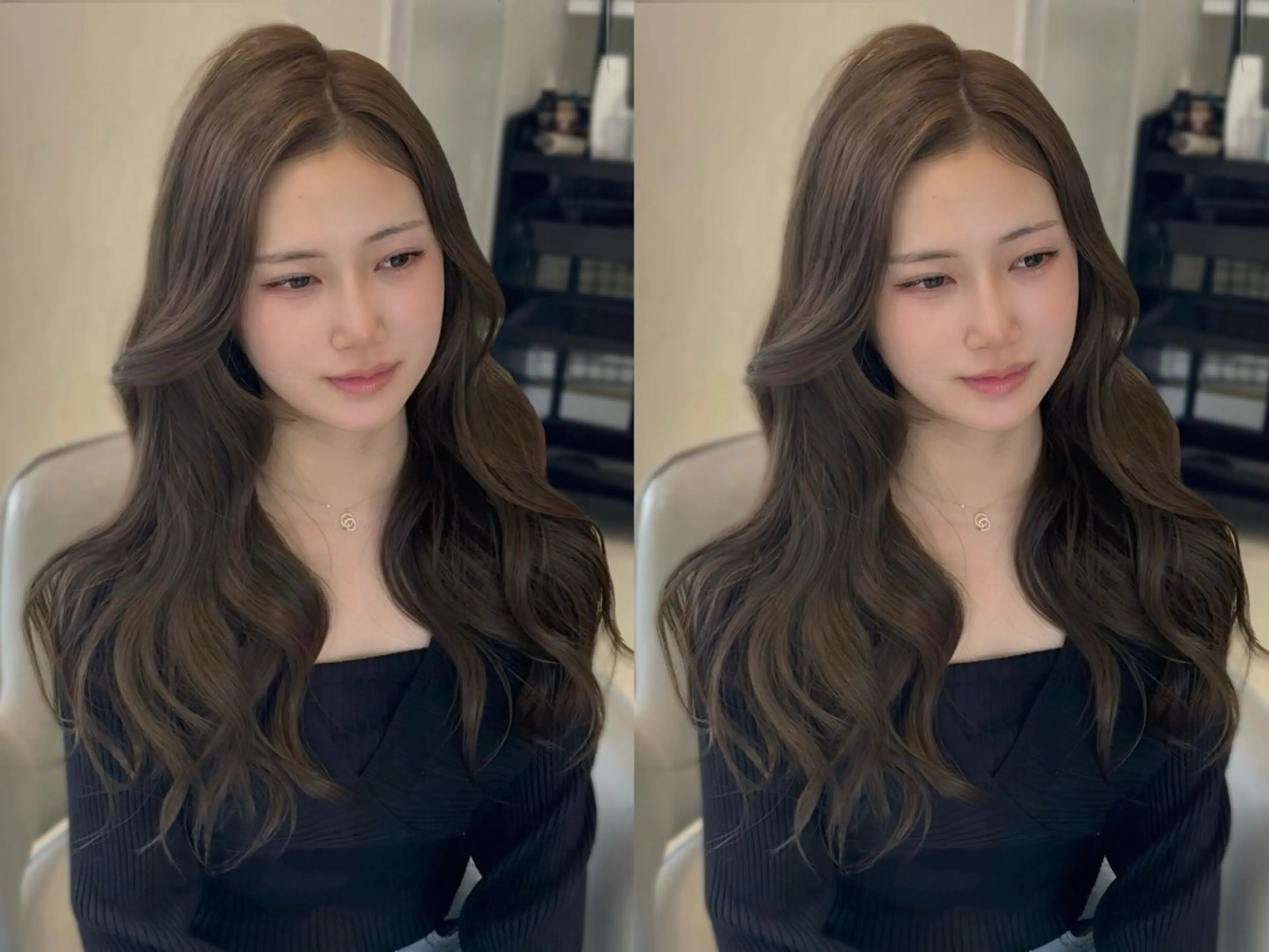 ロング ヘアカラー トリートメント ao - 赤み消し ベージュ/大阪梅田のヘアスタイル