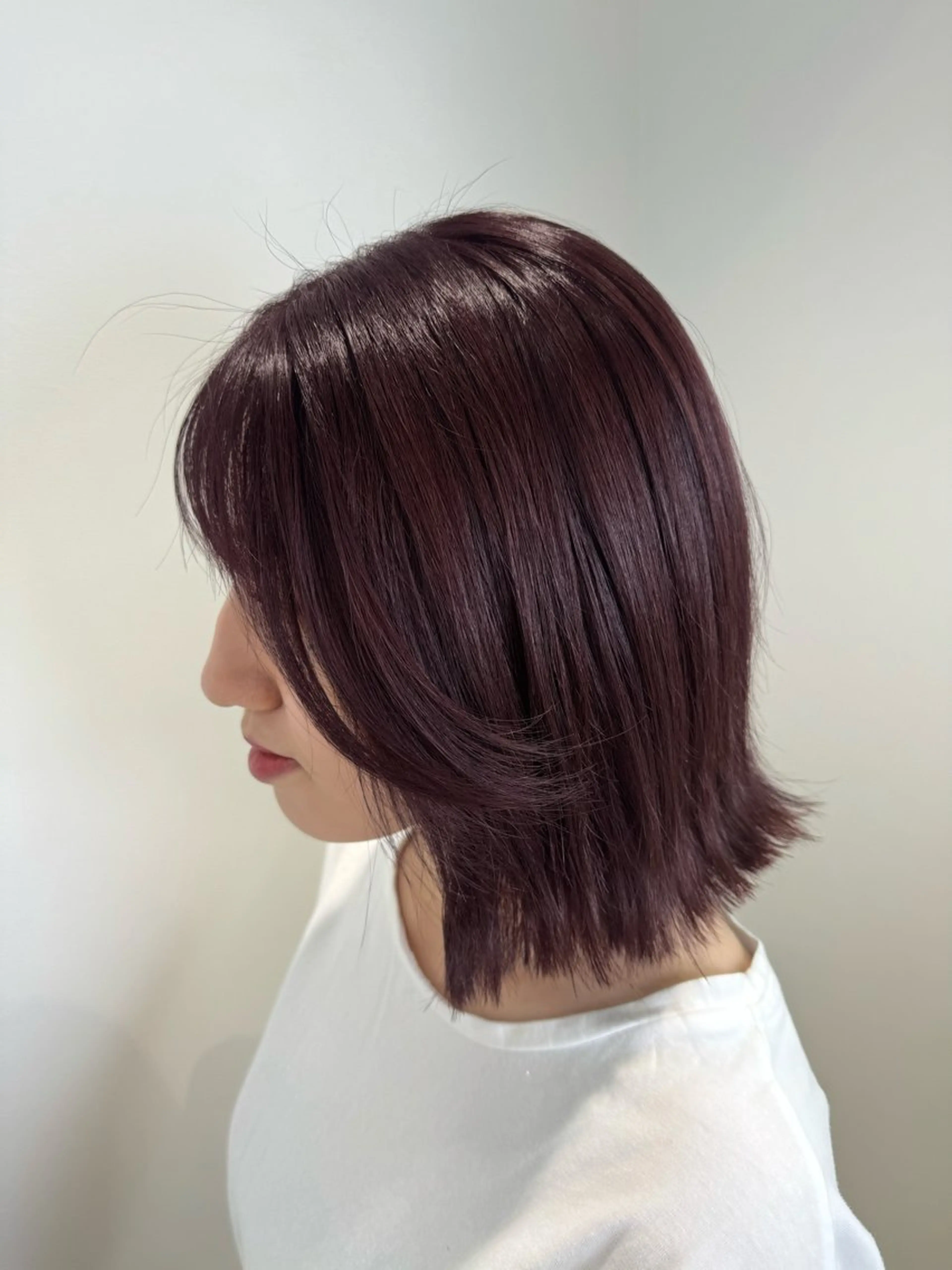 ミディアム カラー ブリーチなしカラー/ 韓国ヘア/モモ/横浜のヘアスタイル