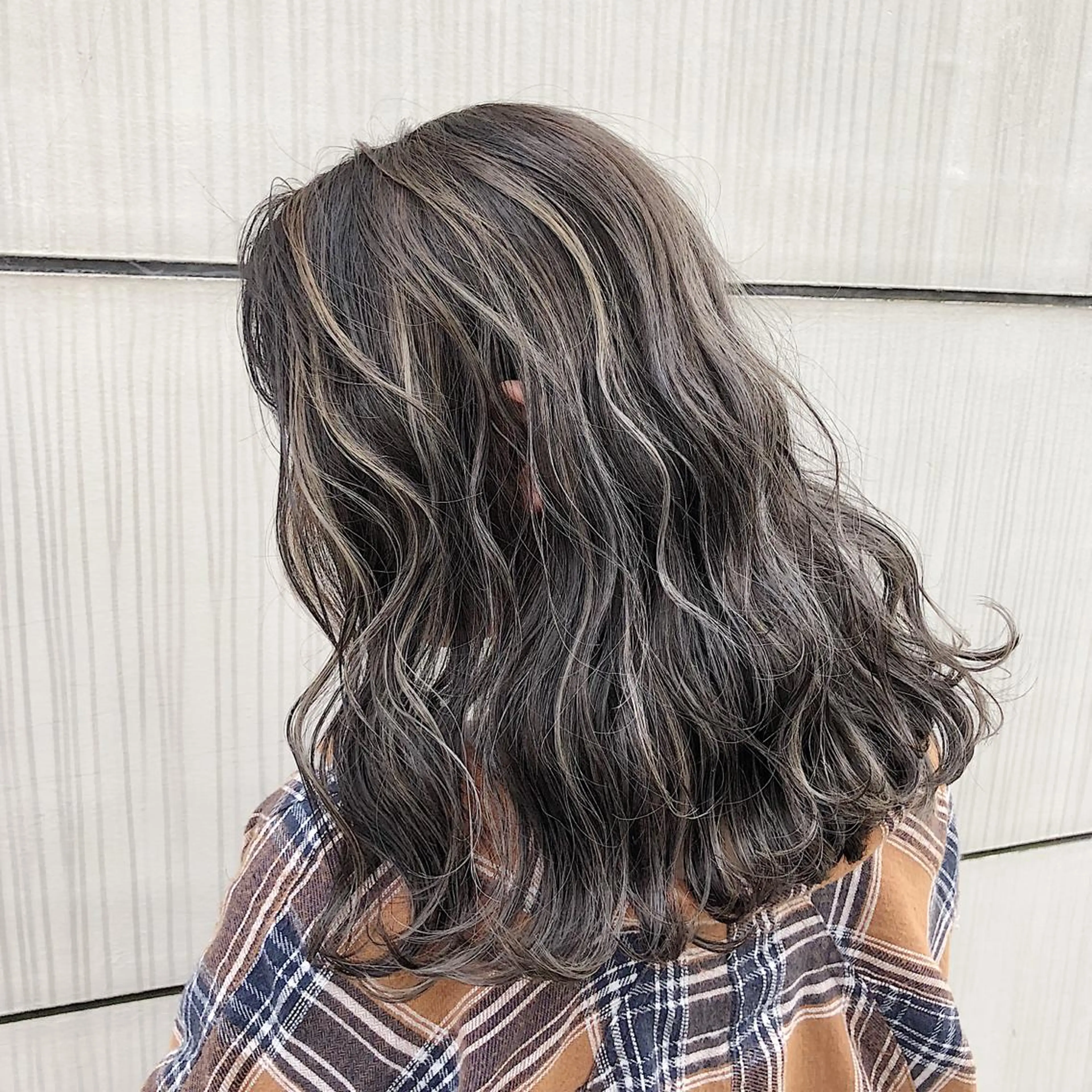 セミロング カラー ハイライトカラー ハイライト ノンダメージ髪質改善 カラー💎/KURAのヘアスタイル