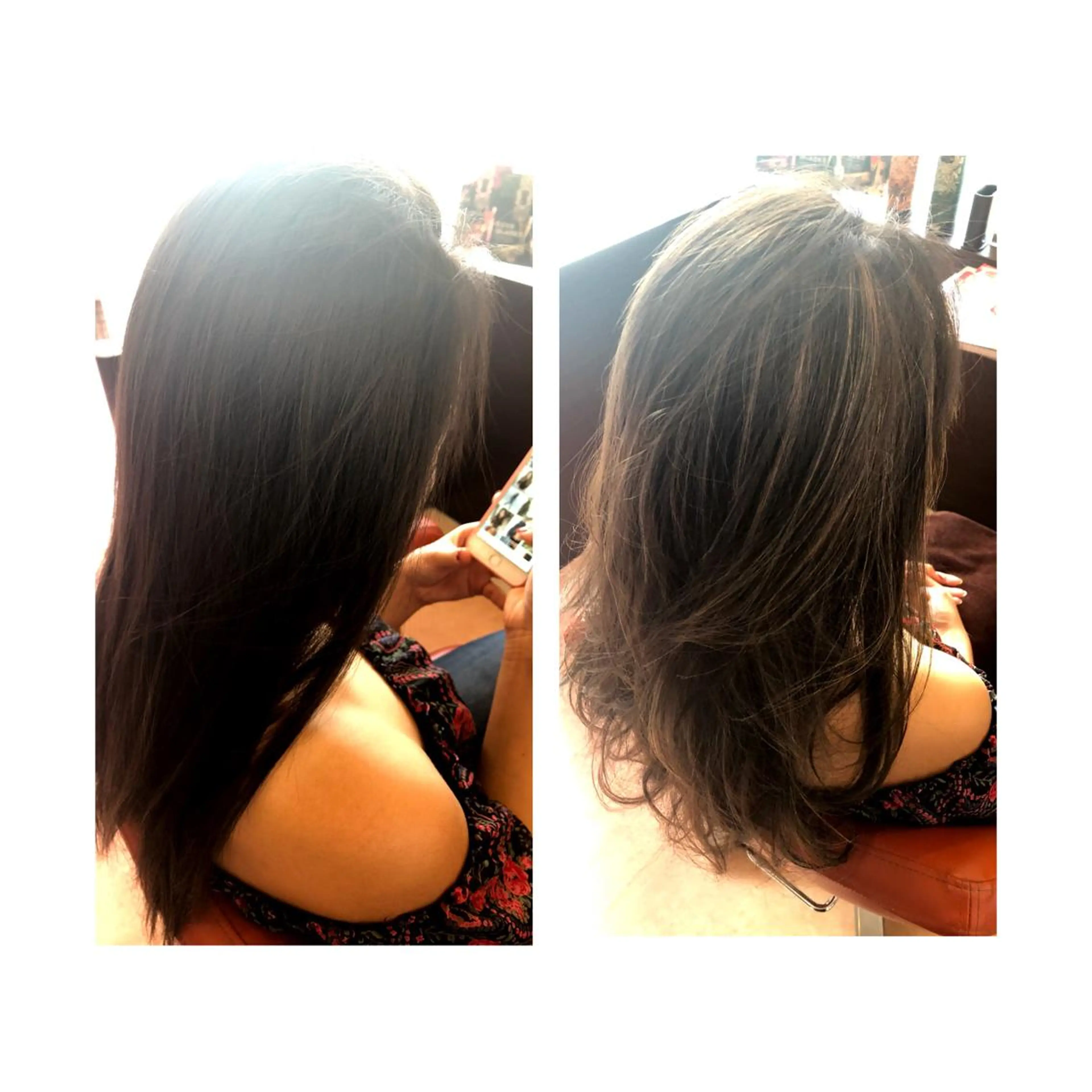 ロング ハイライト やまぐち まりんのヘアスタイル