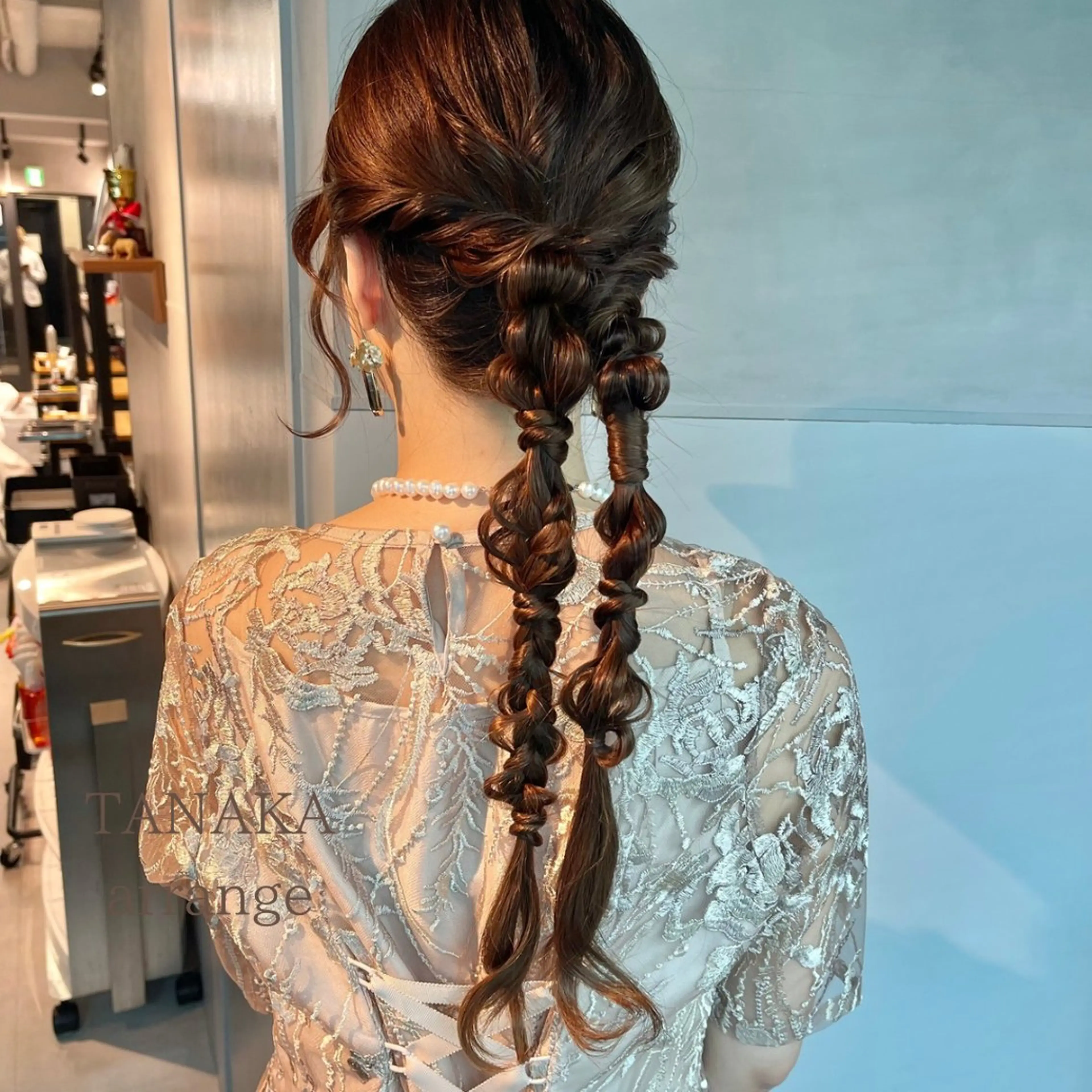 ヘアアレンジ ポニーテール 結婚式・ブライダル 卒業式のヘアスタイル charm《銀座》 ヘアセット/縮毛矯正のヘアスタイル