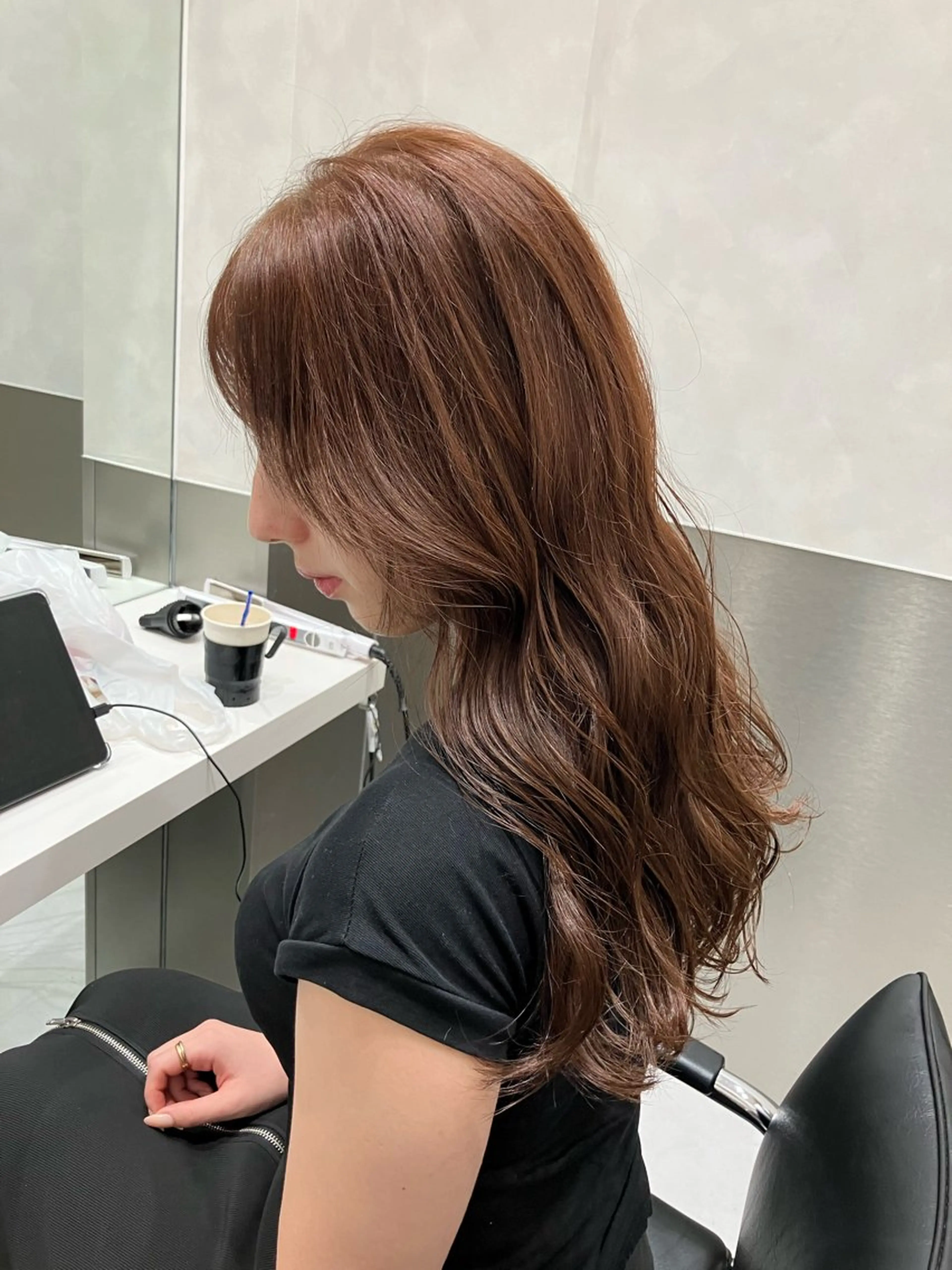 ロング カラー カット ヘアカラー トリートメント 💖ブリーチなし透明 感💖ASAHIのヘアスタイル