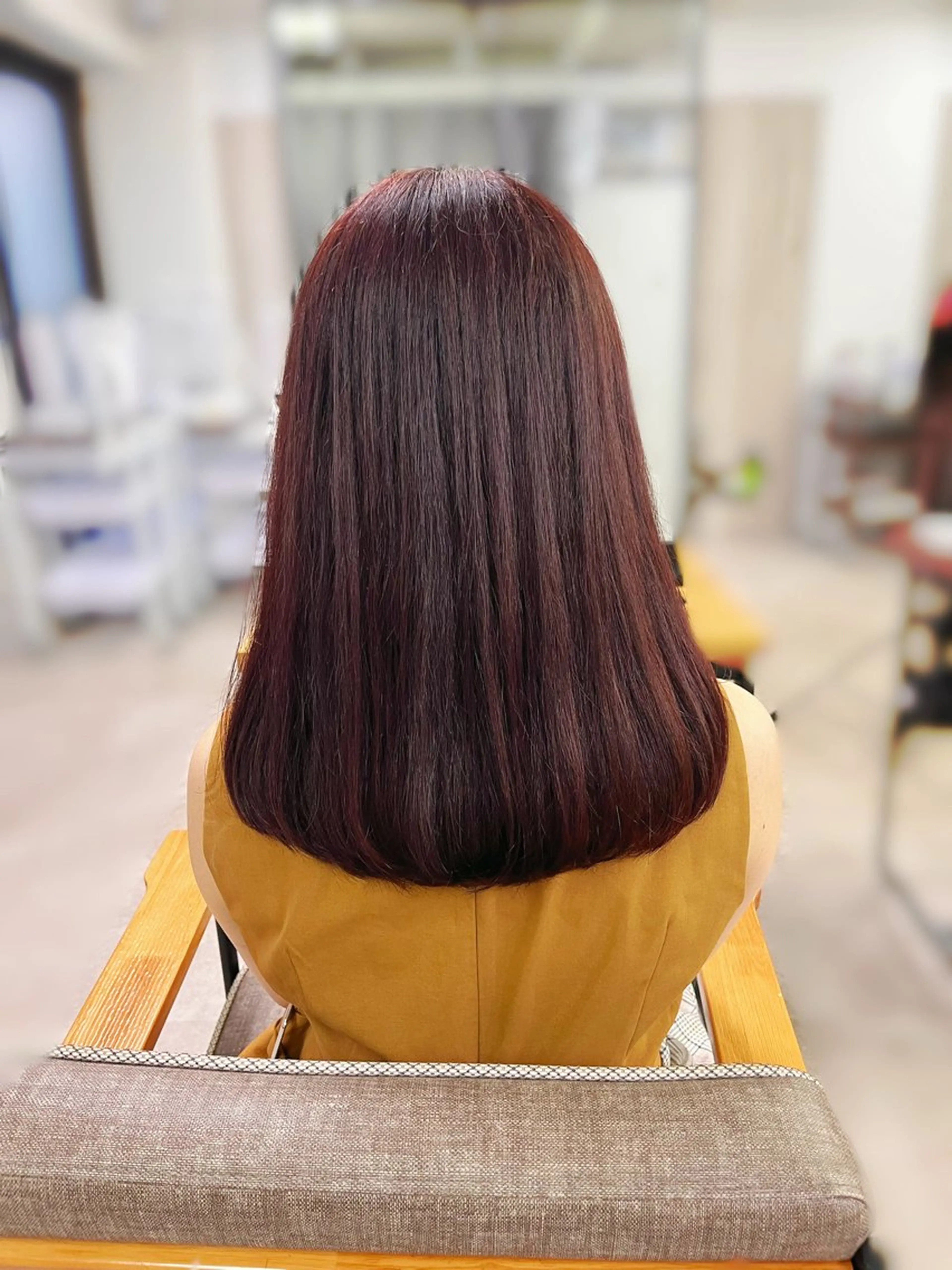 セミロング カラー ブラウンカラー レッドカラー レッドブラウン 💖暖色系カラー💖 🦋HARU 🦋のヘアスタイル