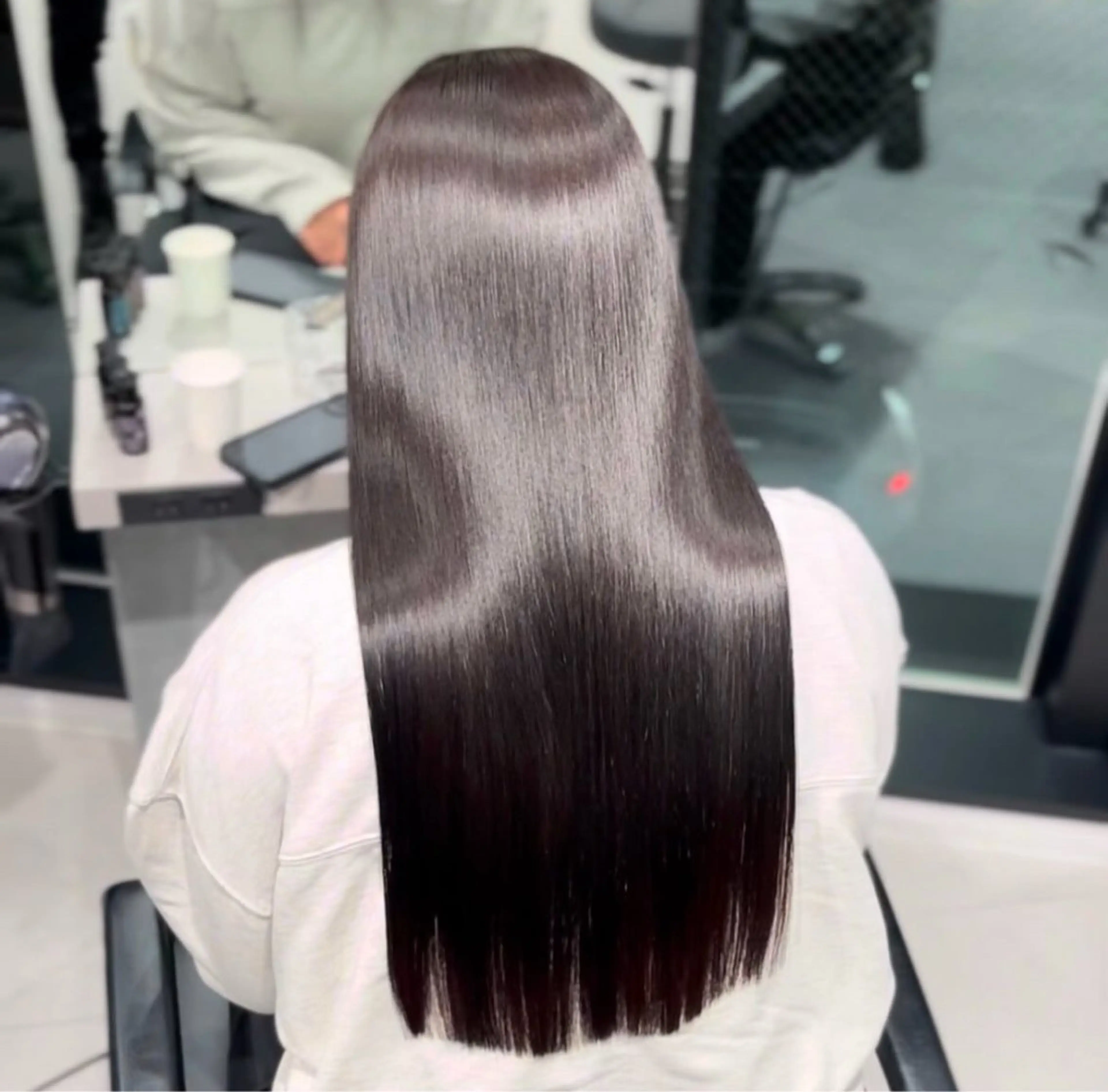 ロング 縮毛矯正 【RAF】 manaca🎀のヘアスタイル