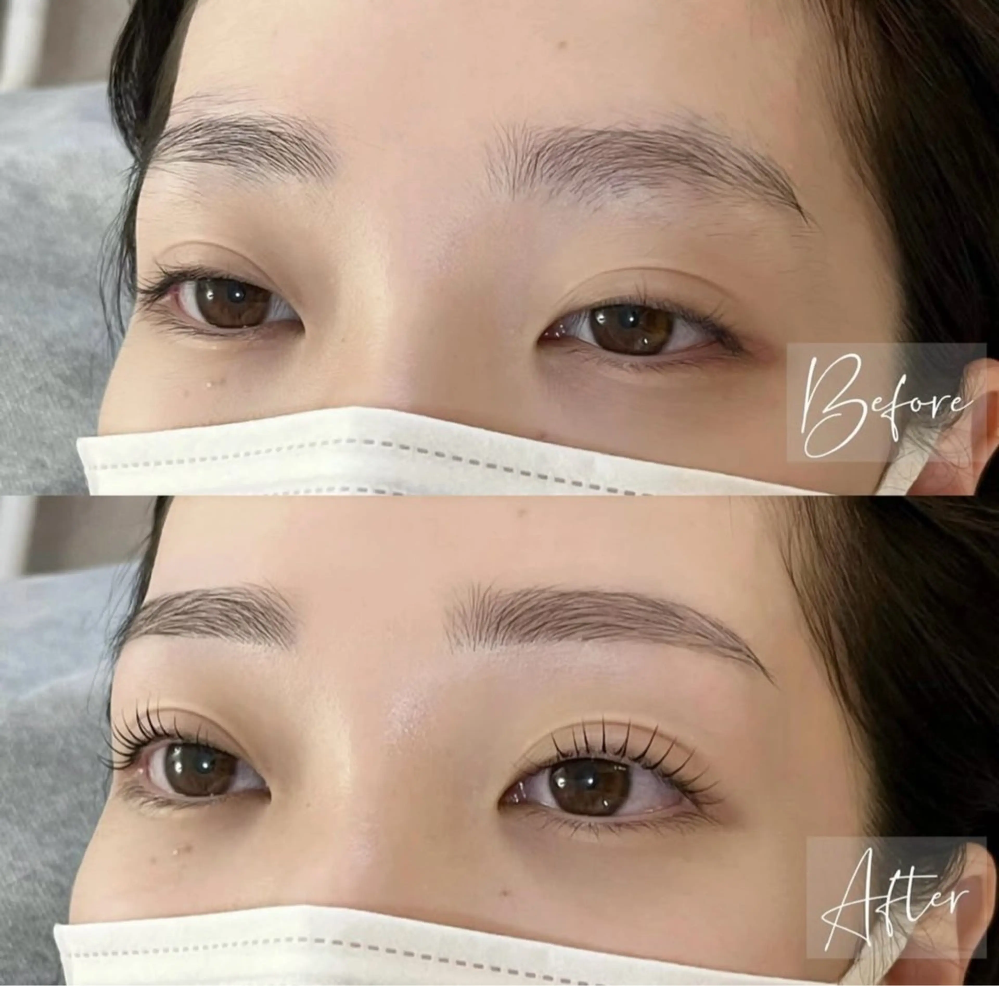 【2点イメチェン🧚🏻‍♀️】選べるまつパ上&美眉WAX🤎（毛量調整間引き+眉カット+メイク仕上げ）の写真