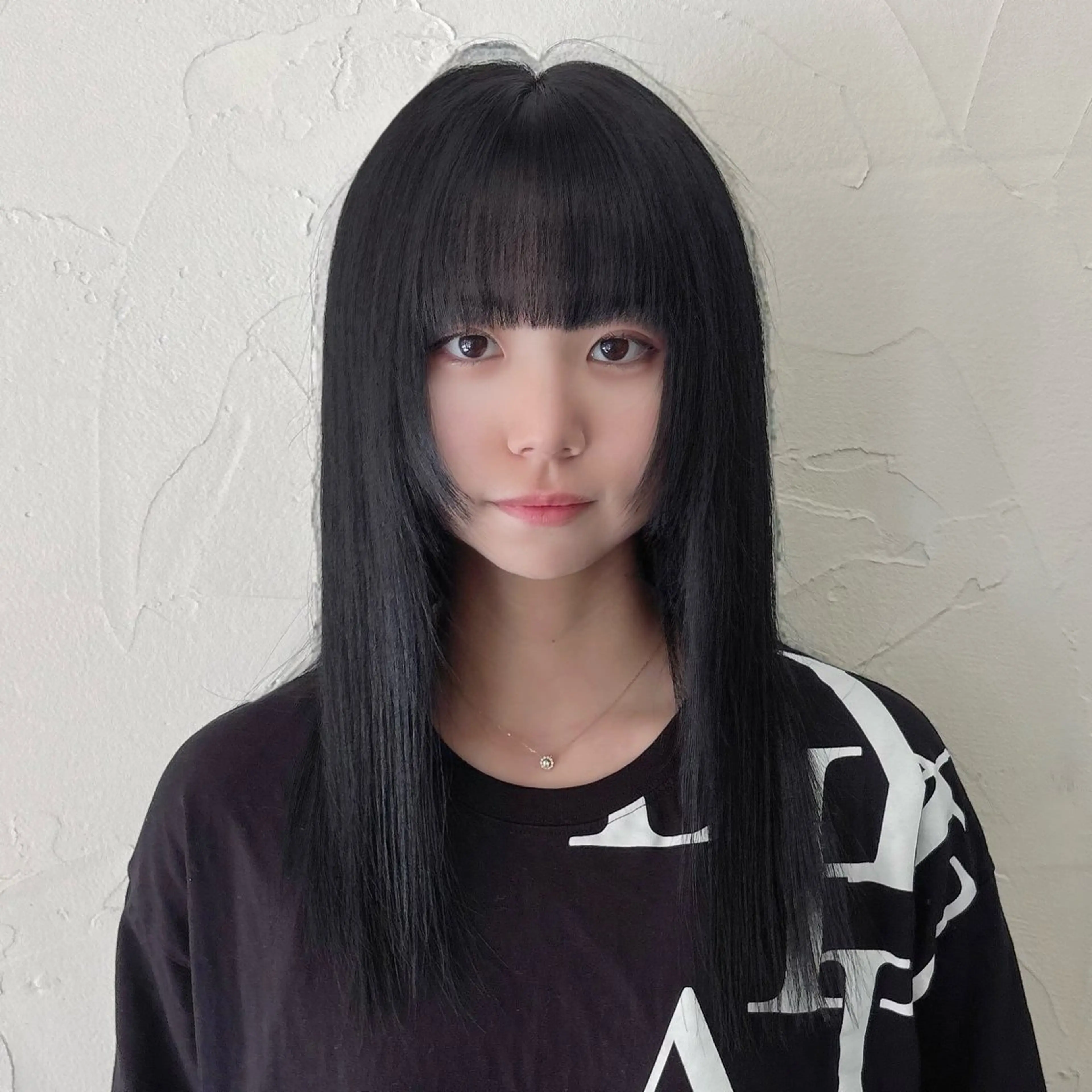 セミロング 姫カット カット 痛ませないブリーチ✨ SASSAのヘアスタイル