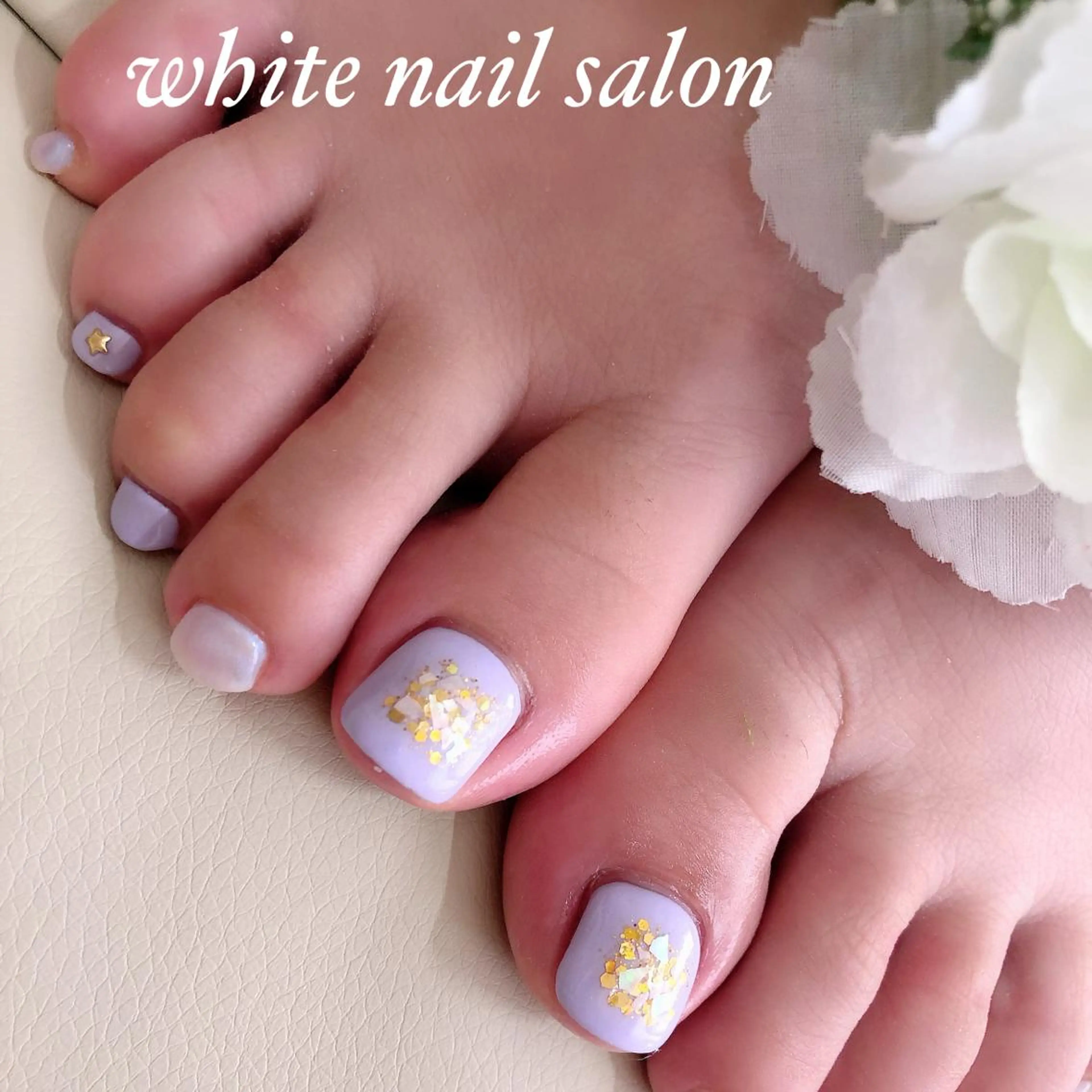 ネイル アートネイル フレンチネイル ジェルネイル ハードジェル 持ち込み フットネイル white nail salonのネイルデザイン
