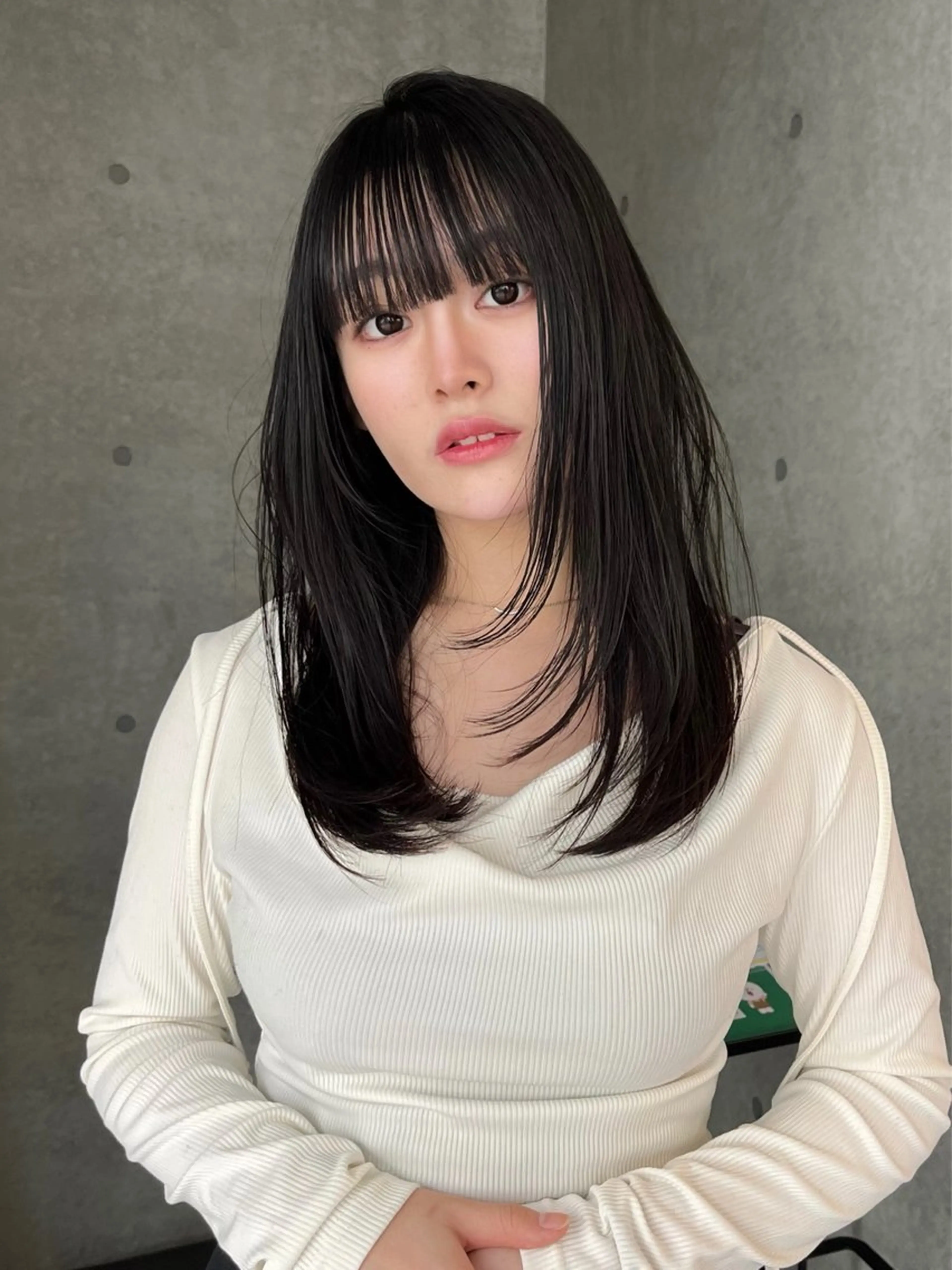 ロング カラー 髪質改善 レイヤーカット トリートメント 阿部 瑠斗のヘアスタイル
